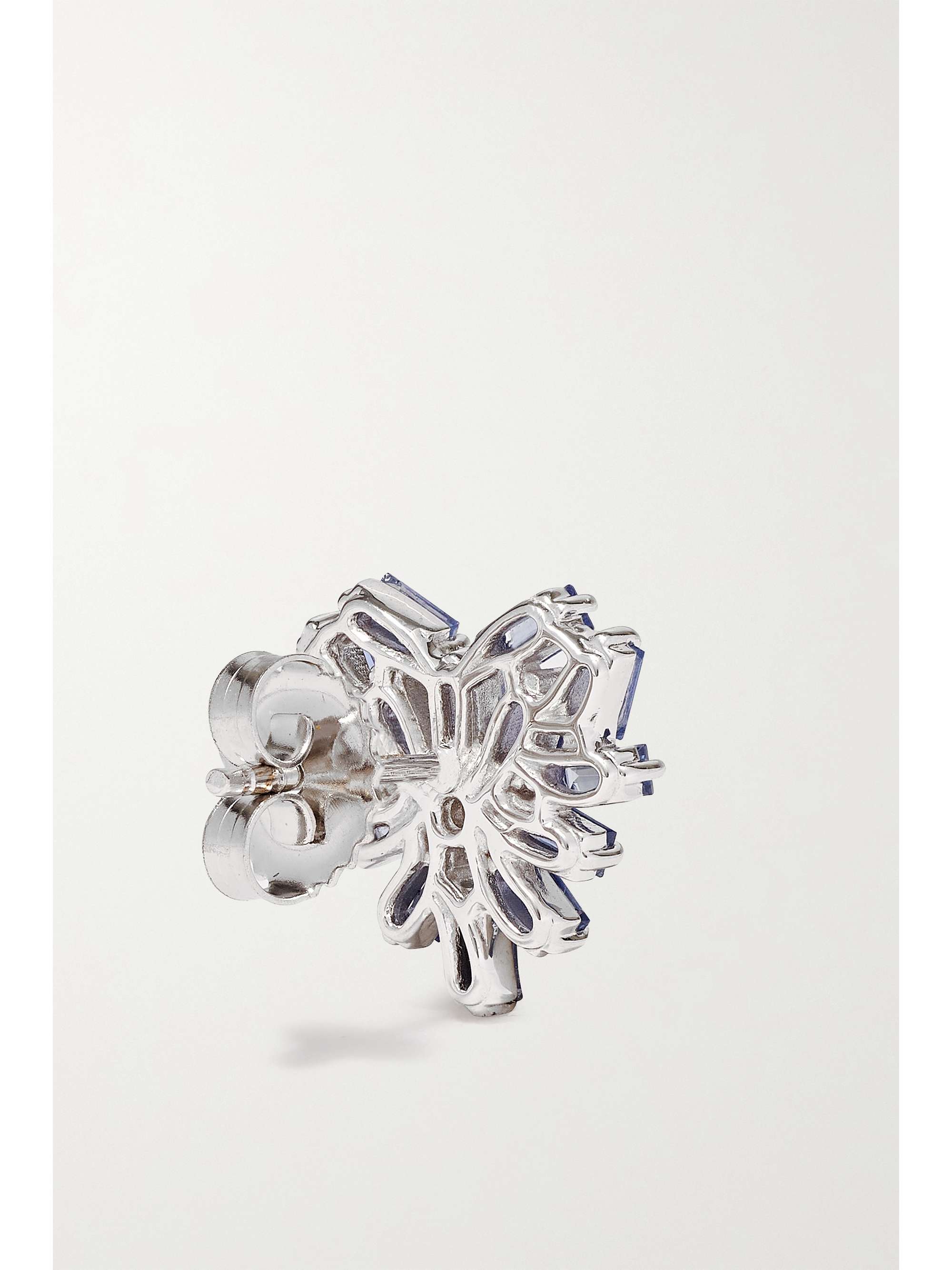 SUZANNE KALAN 18-karat rose gold, sapphire and diamond earrings