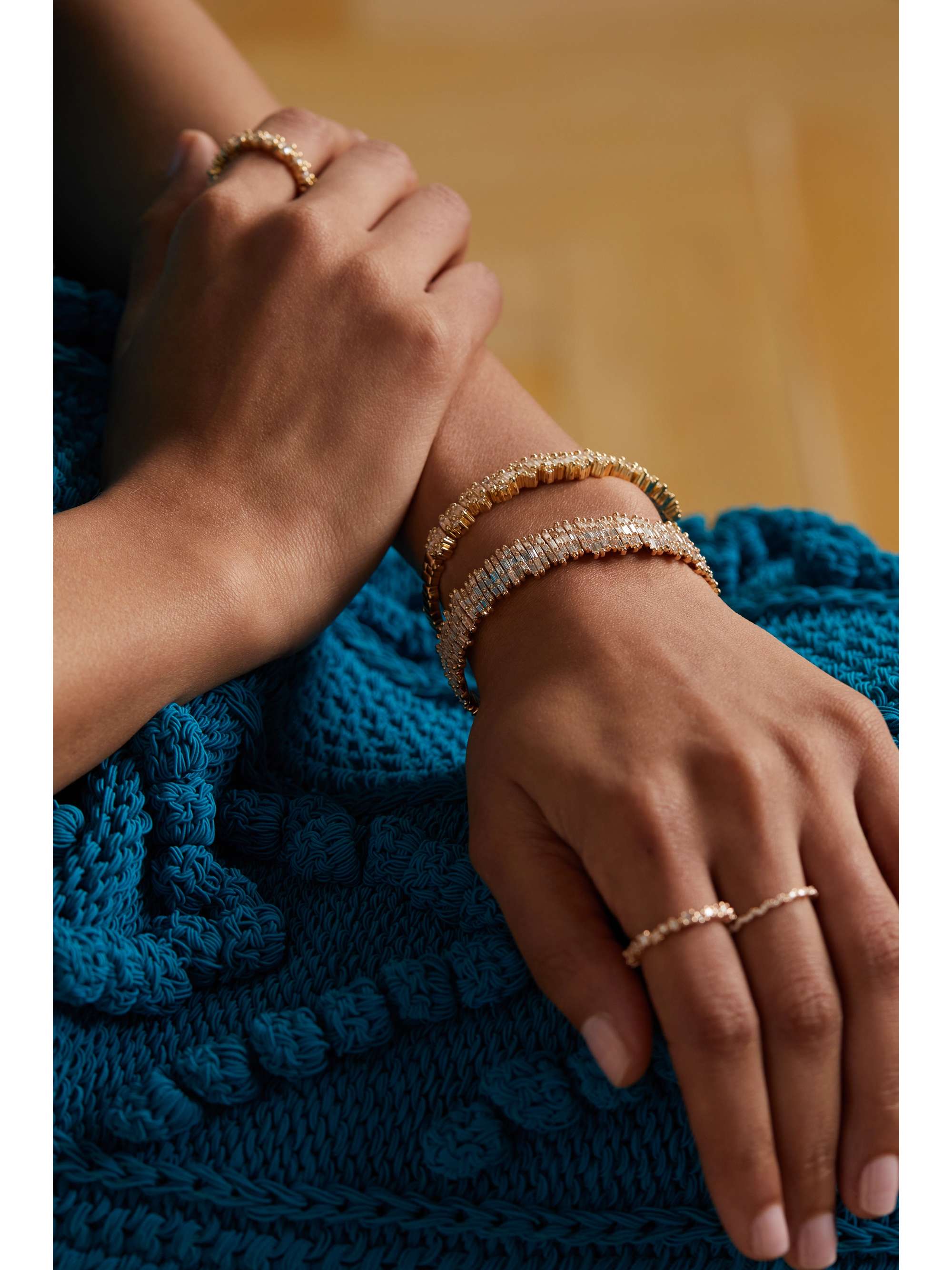 SUZANNE KALAN 18-karat rose gold diamond bracelet