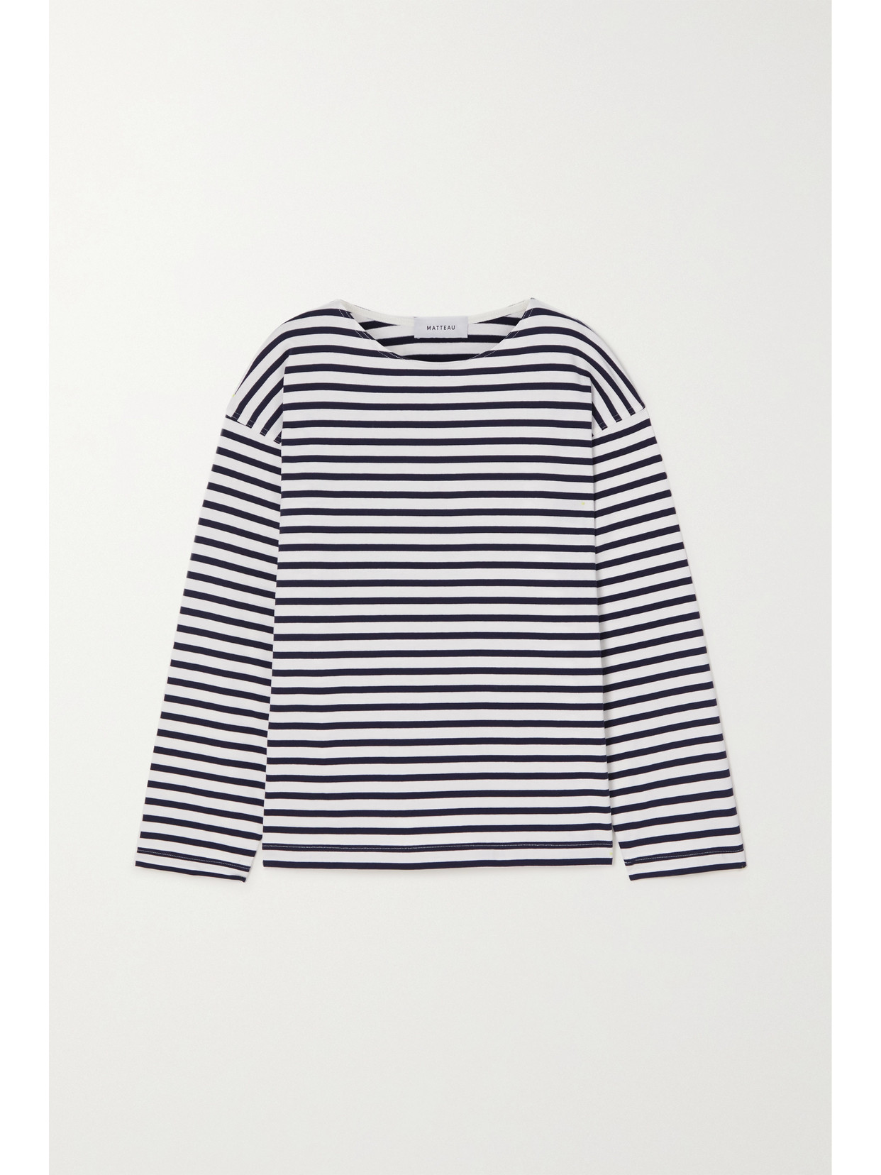 MATTEAU THE BRETON STRIPED COTTON-JERSEY TOP