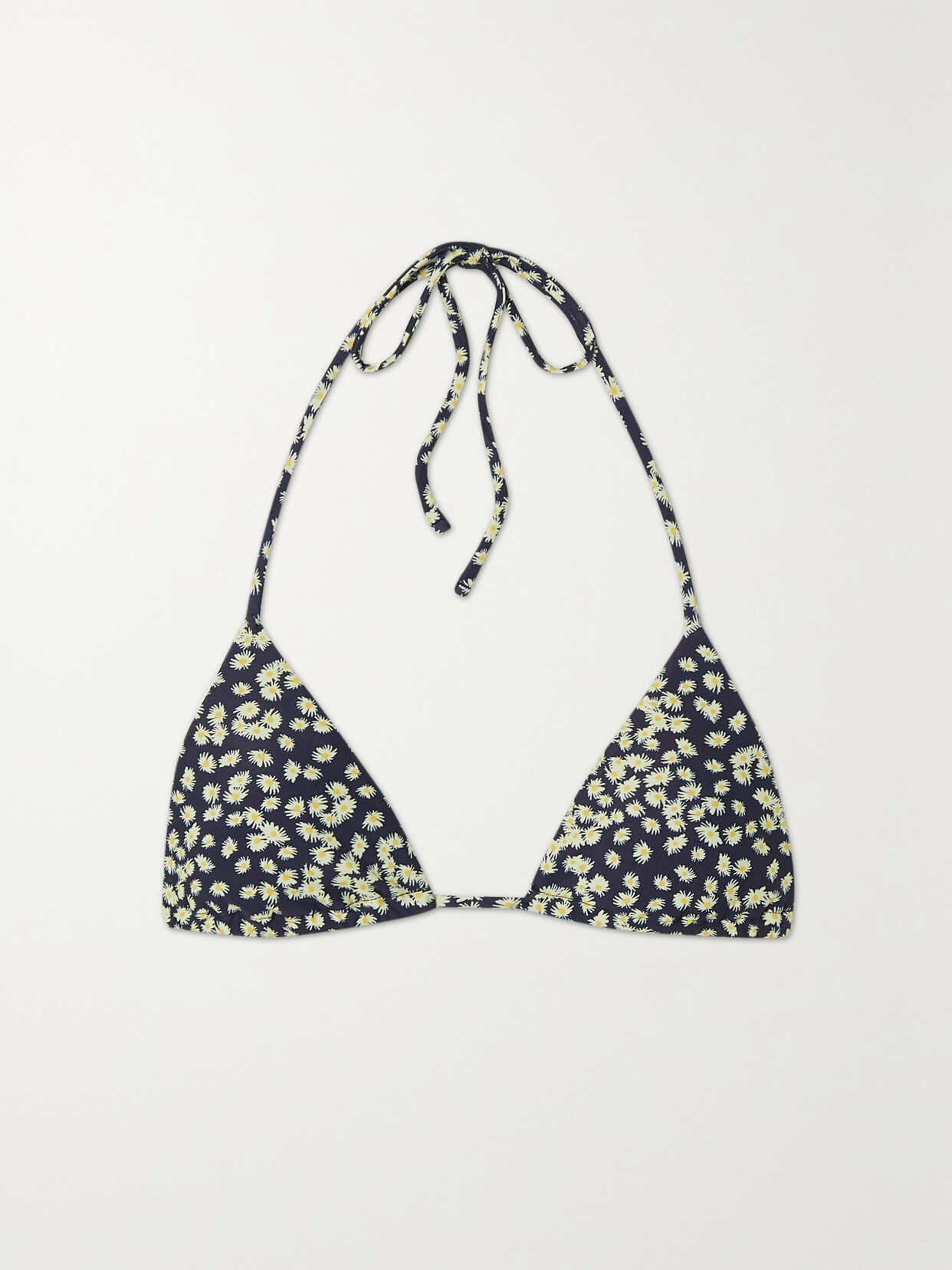 Matteau + Net Sustain The String Floral-print Triangle Bikini Top In Blue