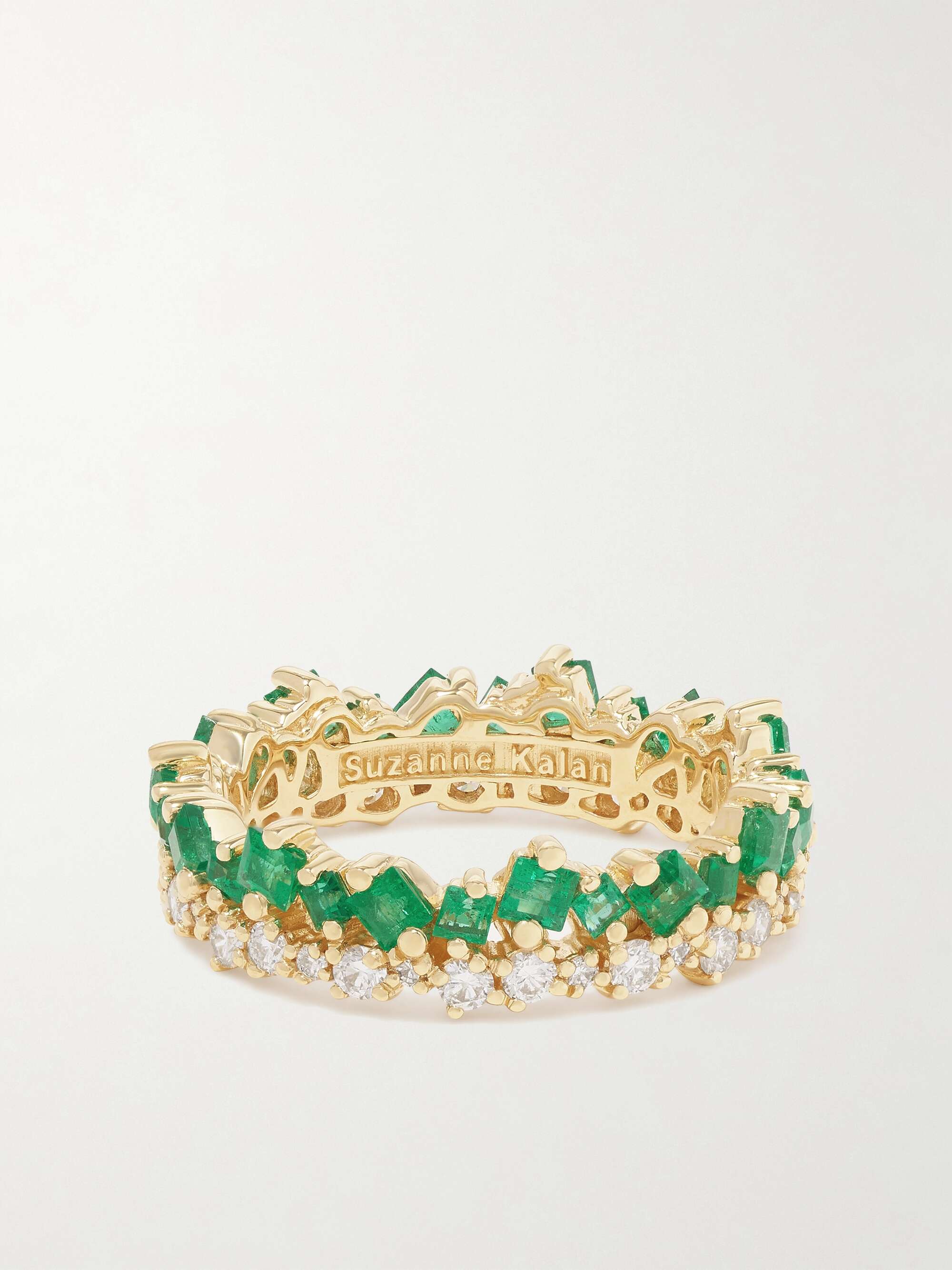 SUZANNE KALAN Eternity 18-karat gold, emerald and diamond ring | NET-A ...