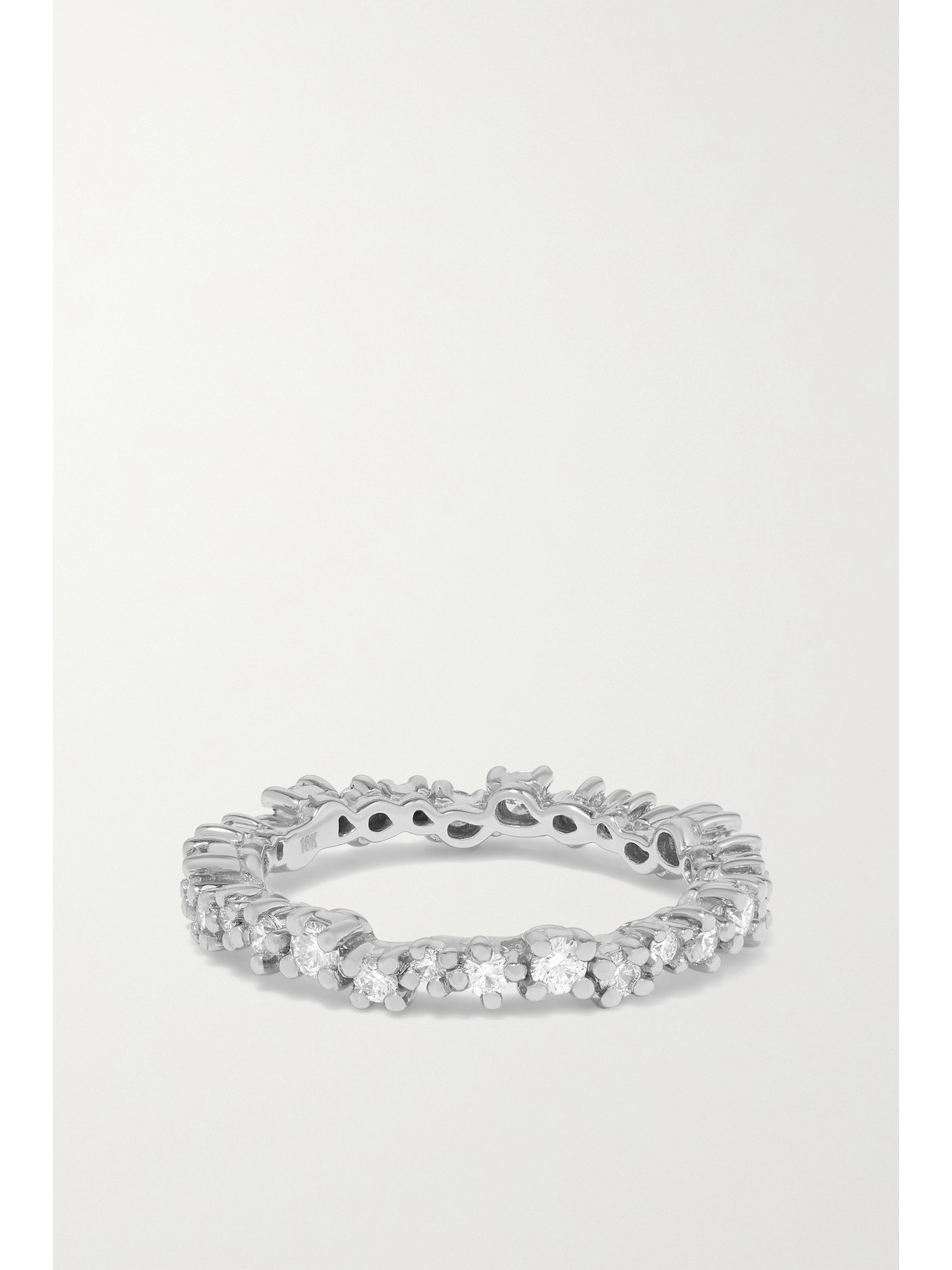 Suzanne Kalan Eternity 18-karat White Gold Diamond Ring In Gold