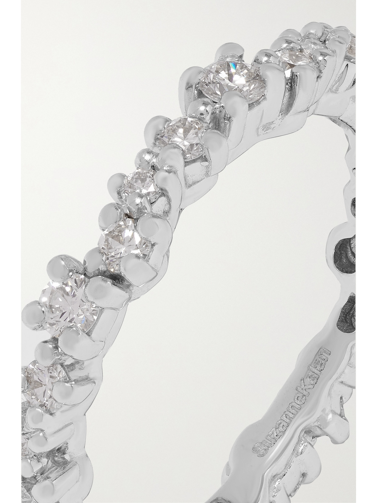 Suzanne Kalan Eternity 18-karat White Gold Diamond Ring In Gold