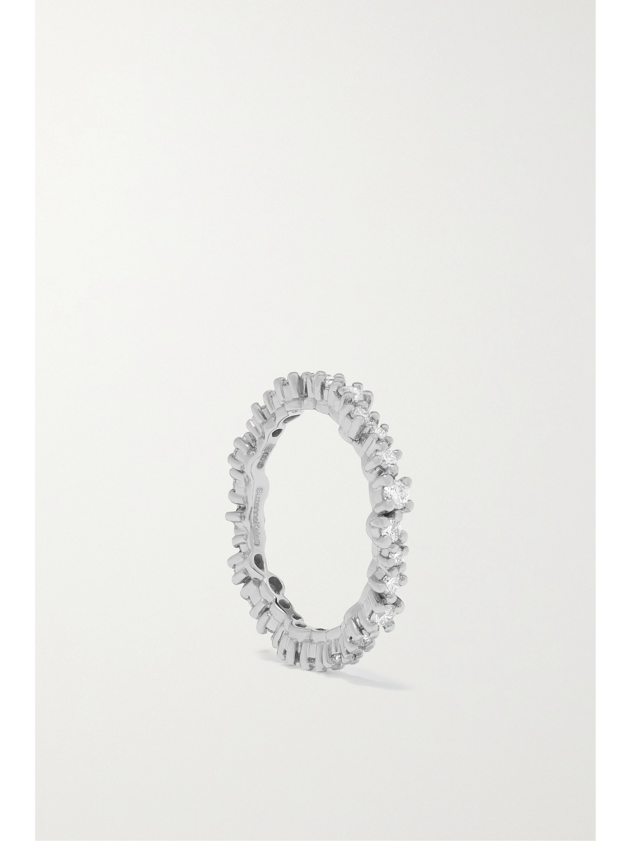 Suzanne Kalan Eternity 18-karat White Gold Diamond Ring In Gold