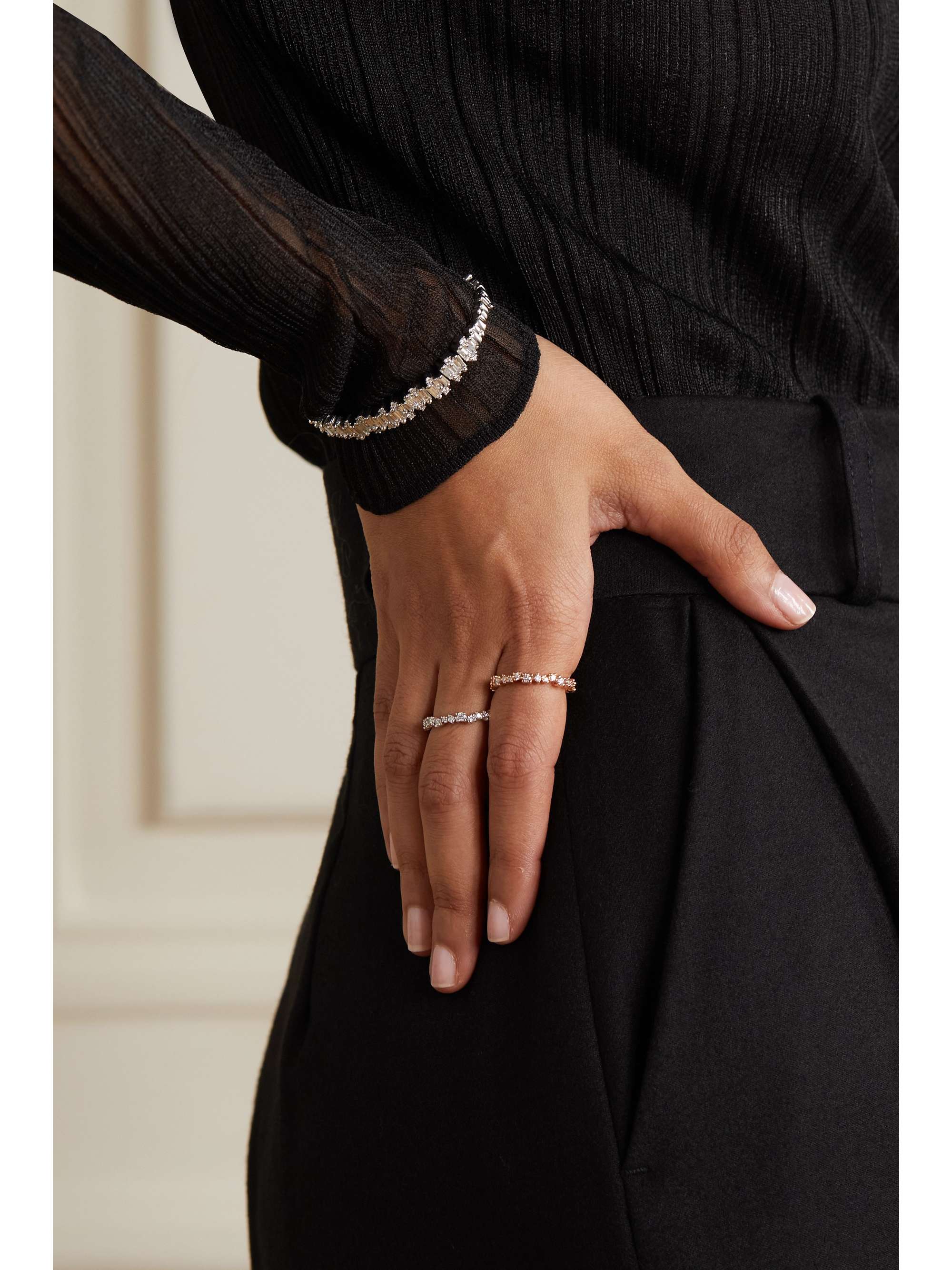 SUZANNE KALAN Eternity 18-karat white gold diamond ring
