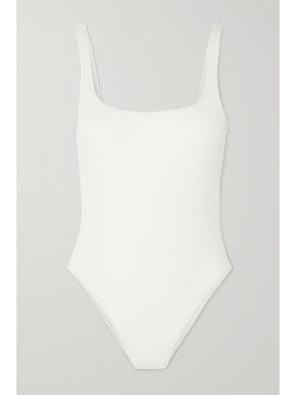 Matteau + Net Sustain Nineties Recycled Seersucker Swimsuit In White