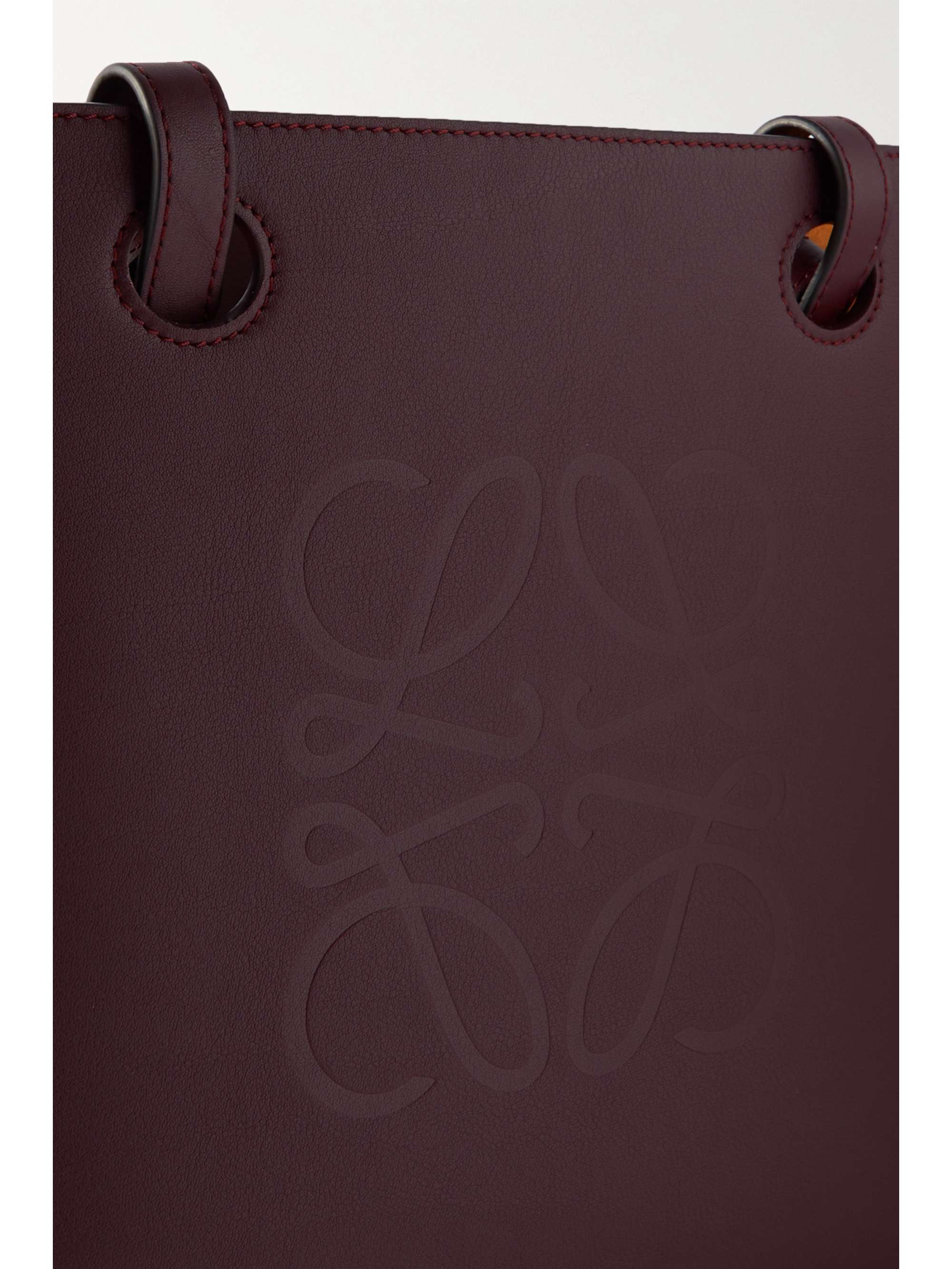 LOEWE Anagram small debossed textured-leather tote