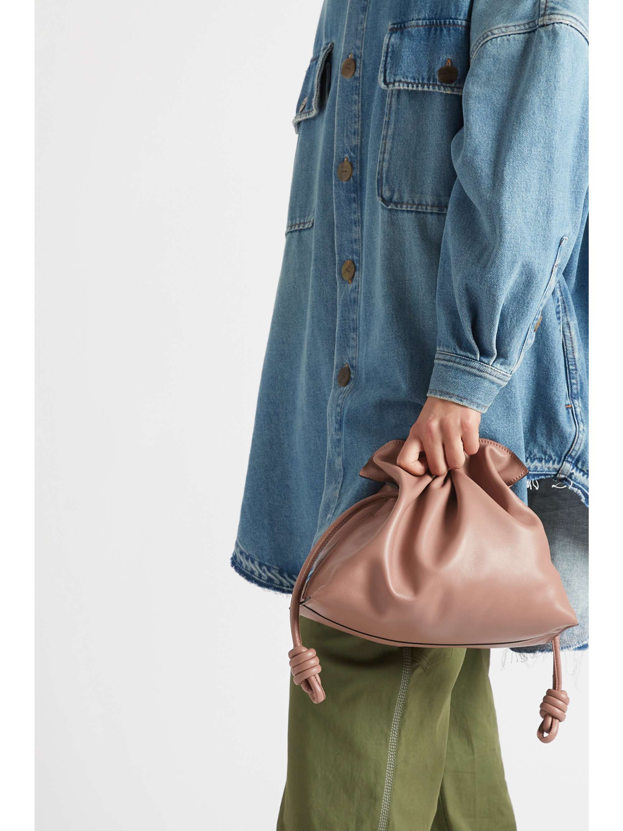 LOEWE Flamenco leather clutch