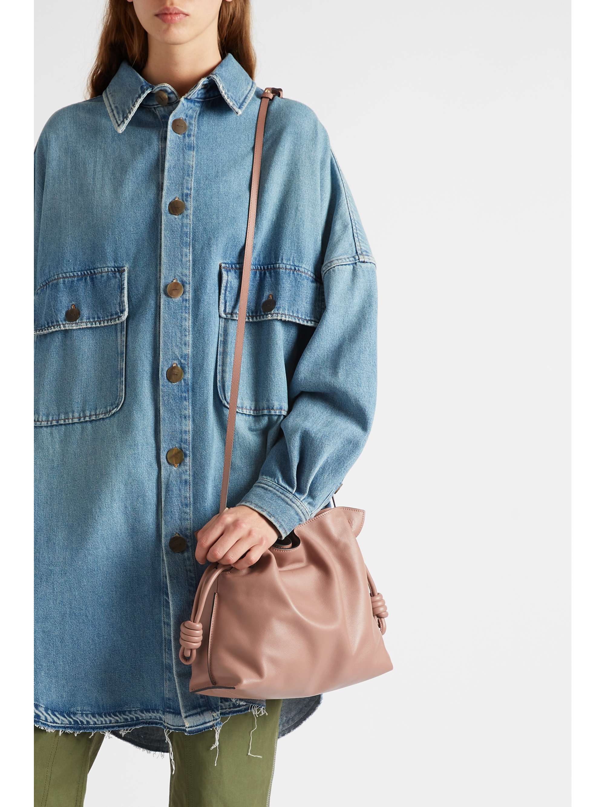 LOEWE Flamenco leather clutch