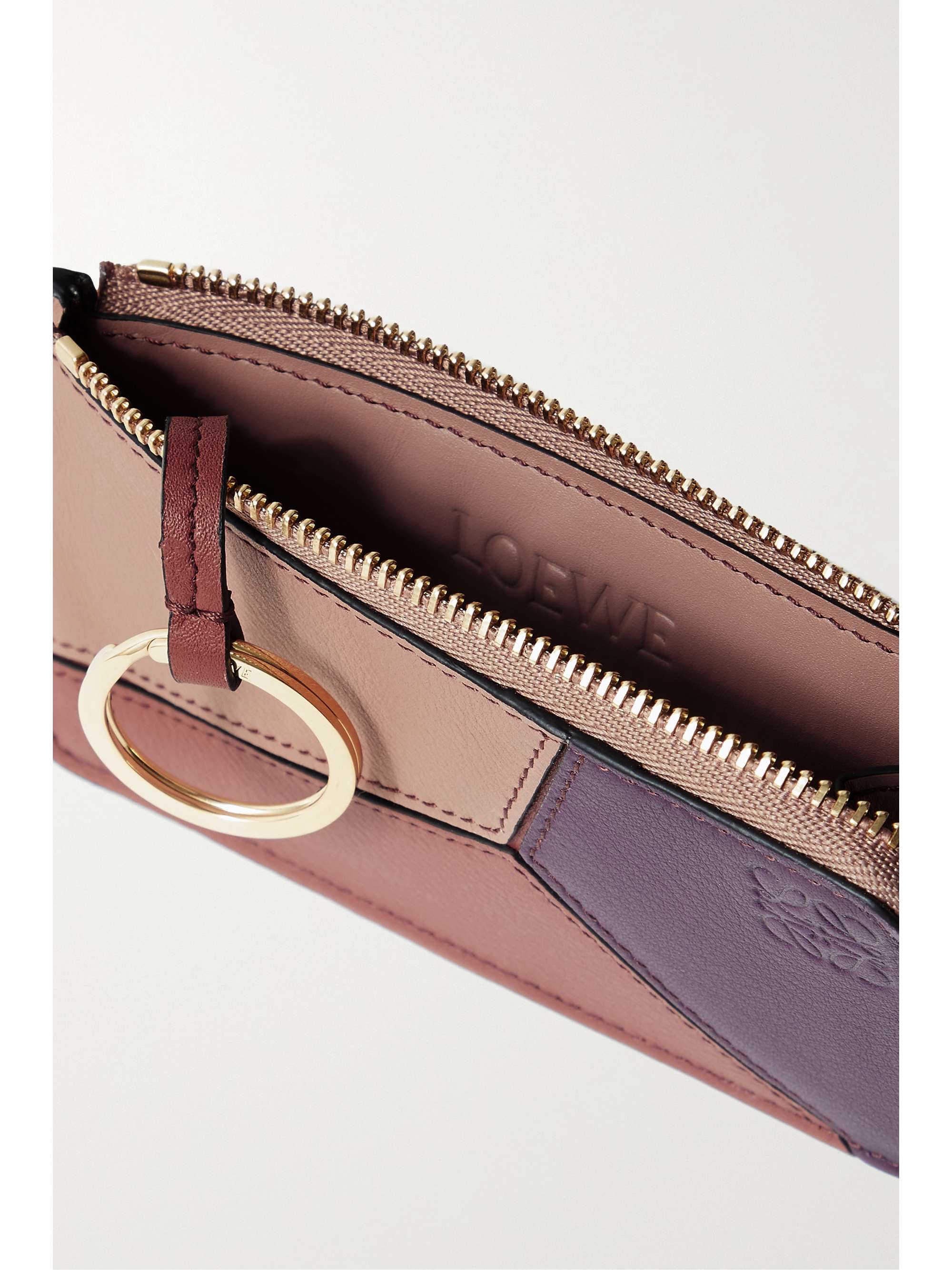 LOEWE Puzzle colorblock leather cardholder NETAPORTER