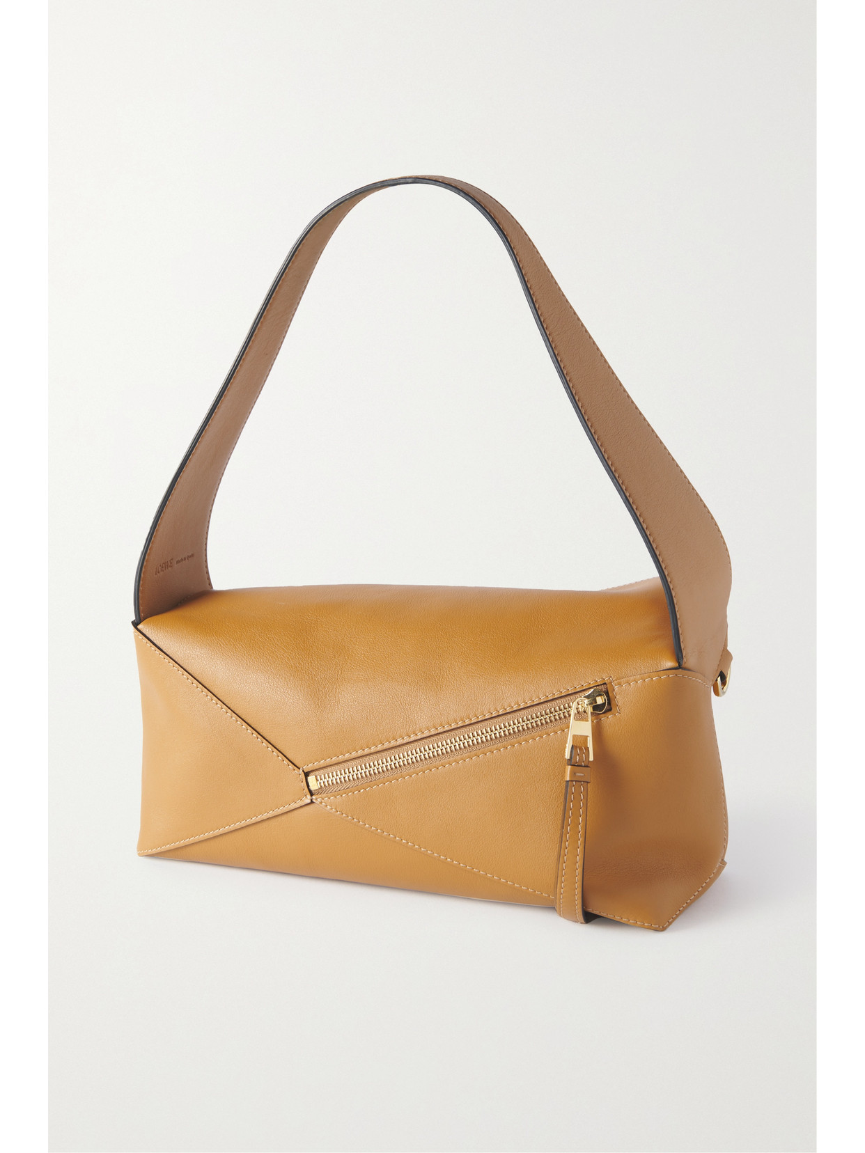 Shop Loewe Puzzle Leather Shoulder Bag In Brown