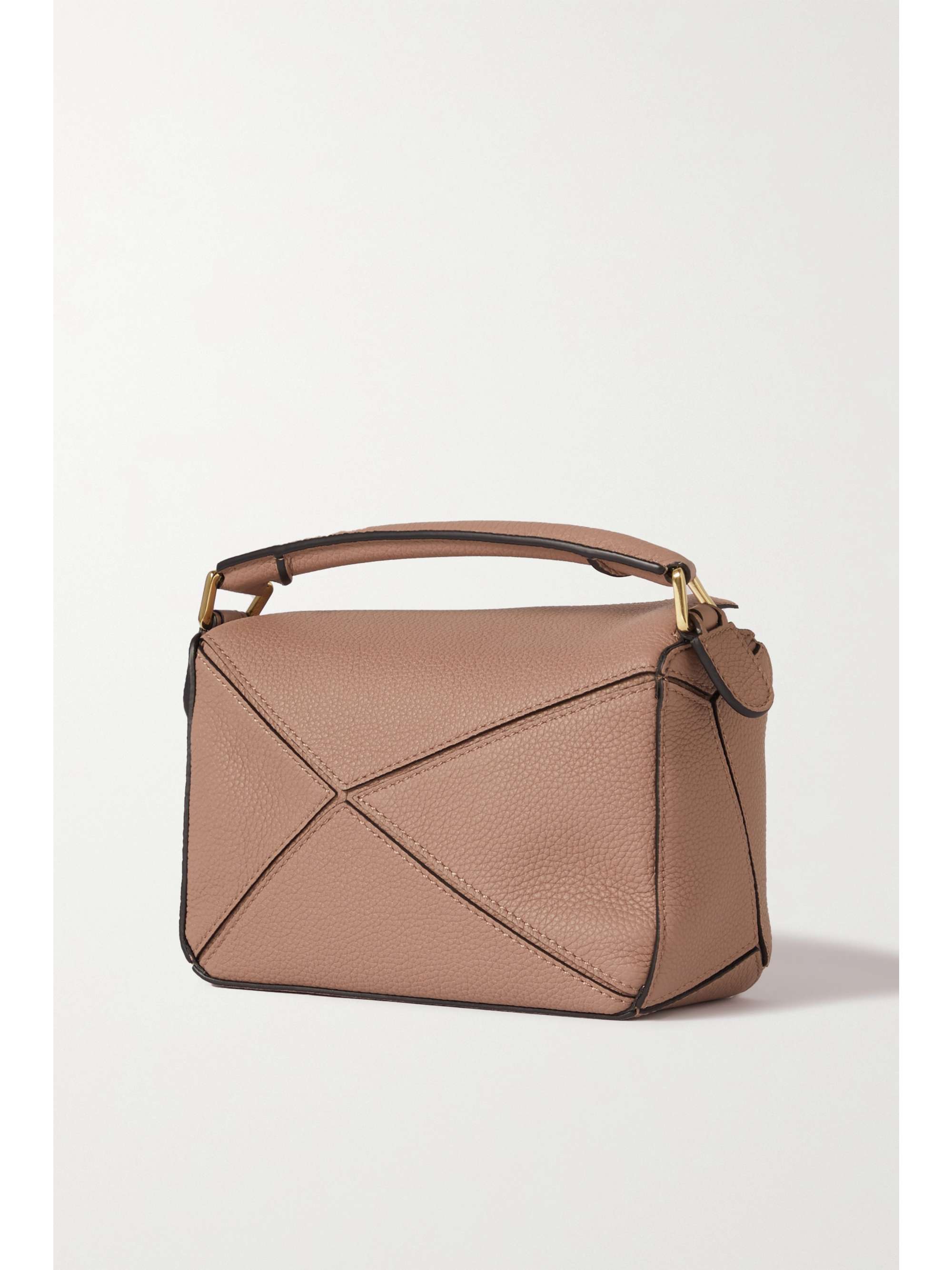 LOEWE Puzzle mini color-block textured-leather shoulder bag