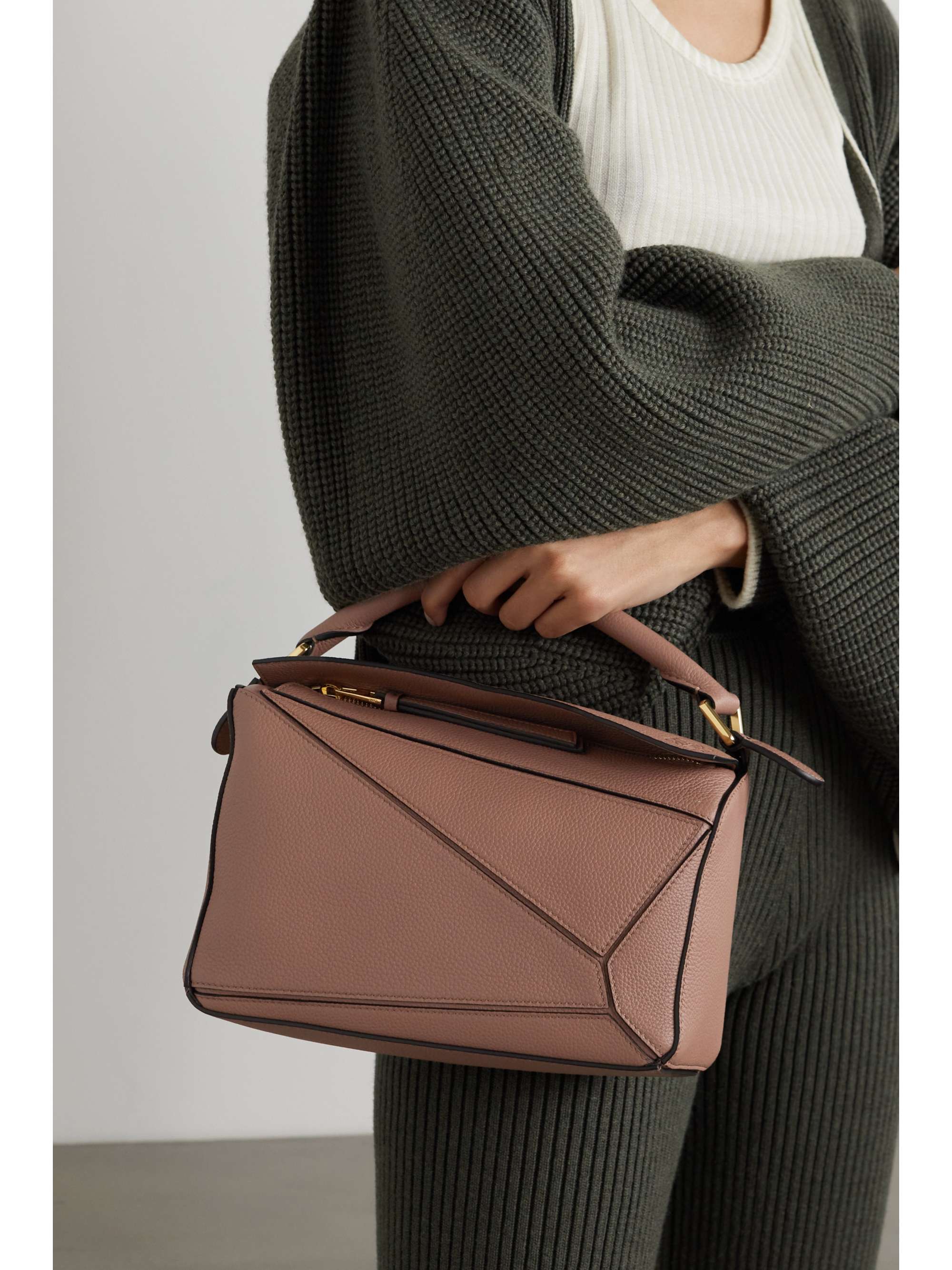 LOEWE Puzzle small textured-leather shoulder bag