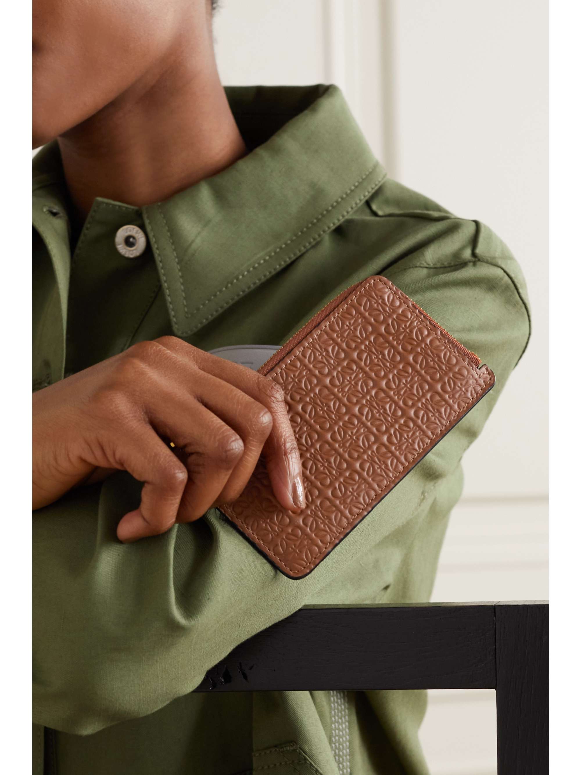 LOEWE Anagram debossed leather wallet