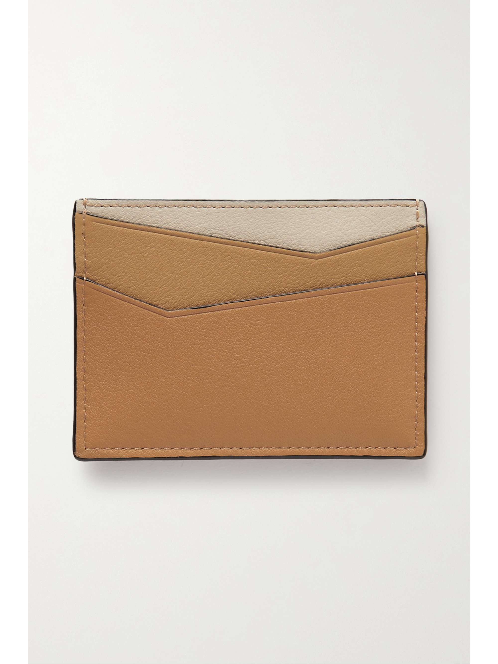 LOEWE Puzzle color-block textured-leather cardholder