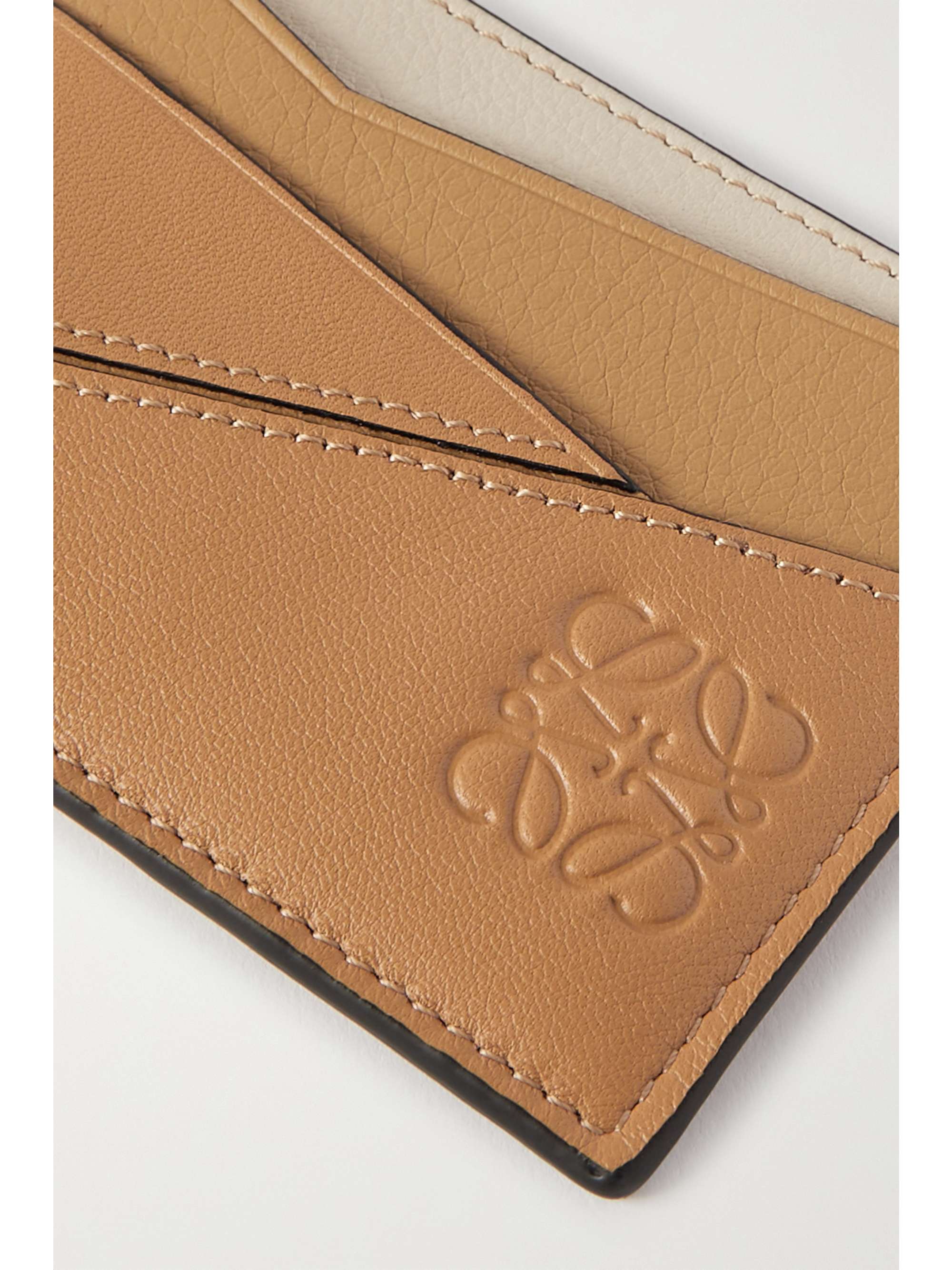 LOEWE Puzzle color-block textured-leather cardholder