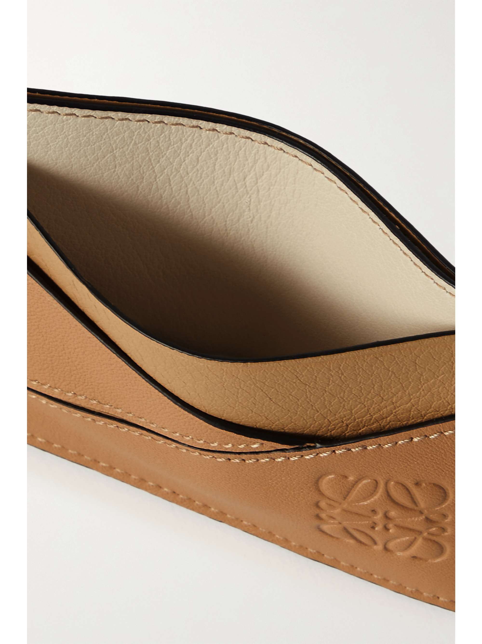 LOEWE Puzzle color-block textured-leather cardholder