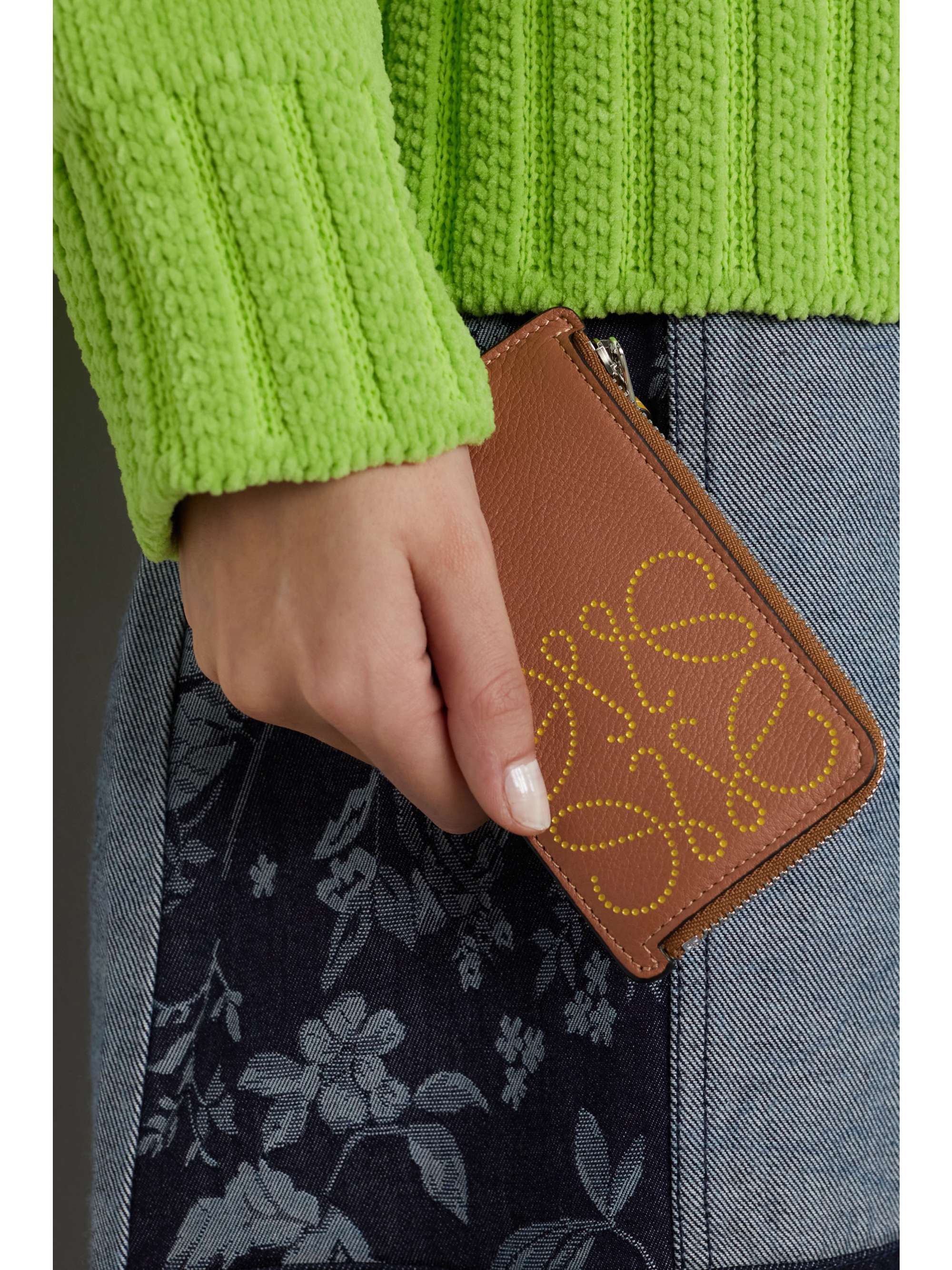LOEWE Debossed leather cardholder