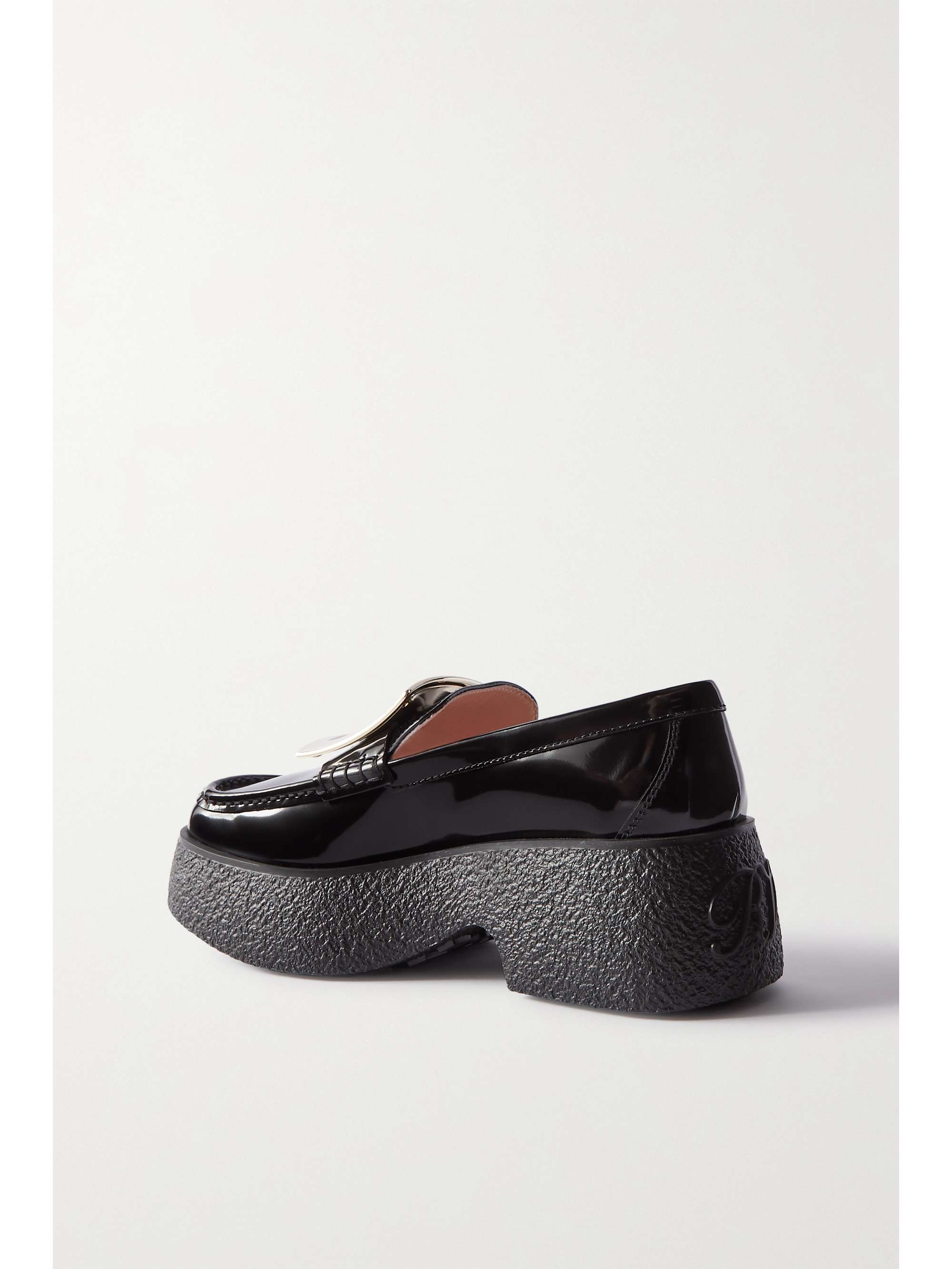 ROGER VIVIER Viv Ranger embellished patent-leather loafers