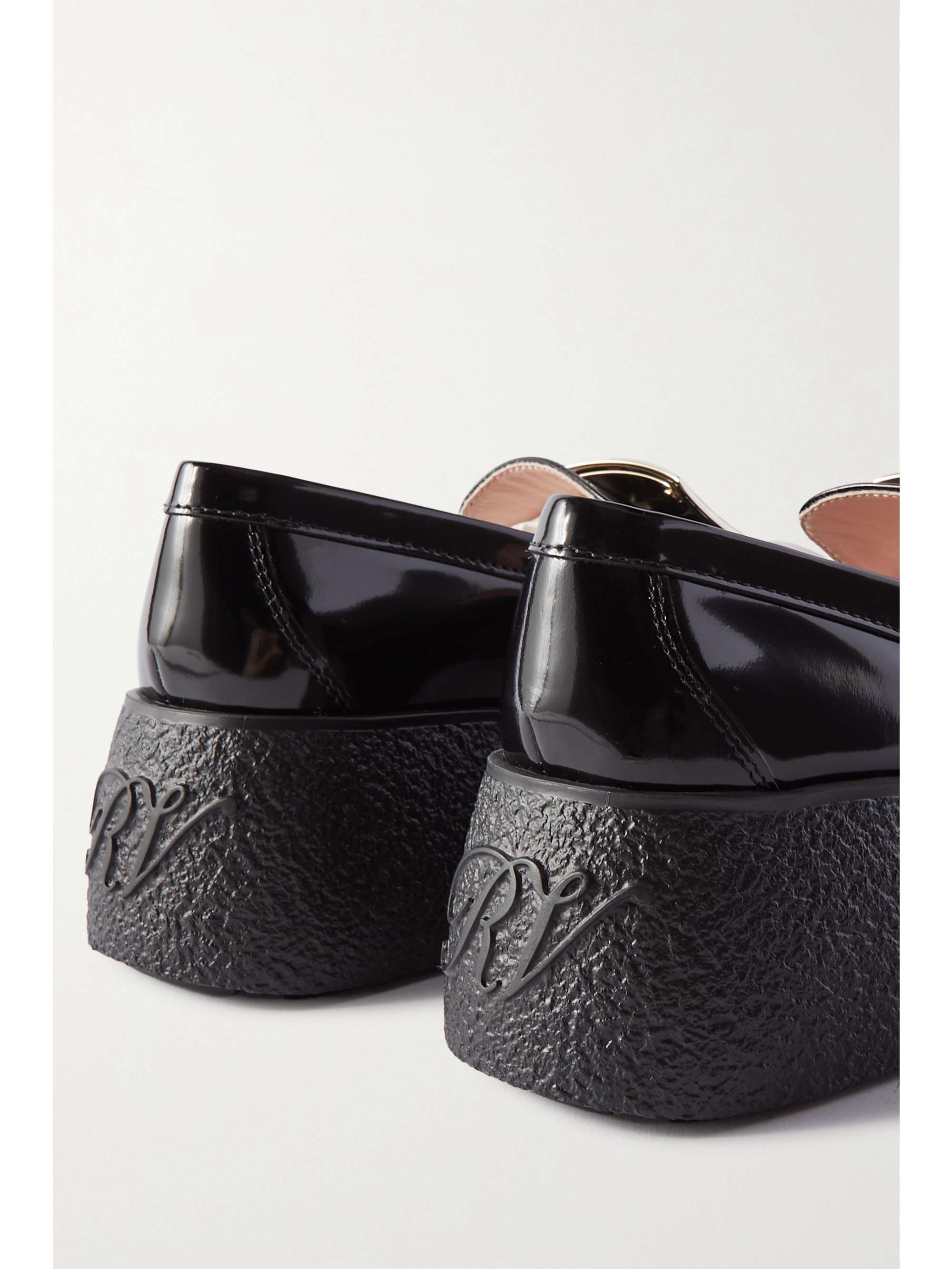 ROGER VIVIER Viv Ranger embellished patent-leather loafers