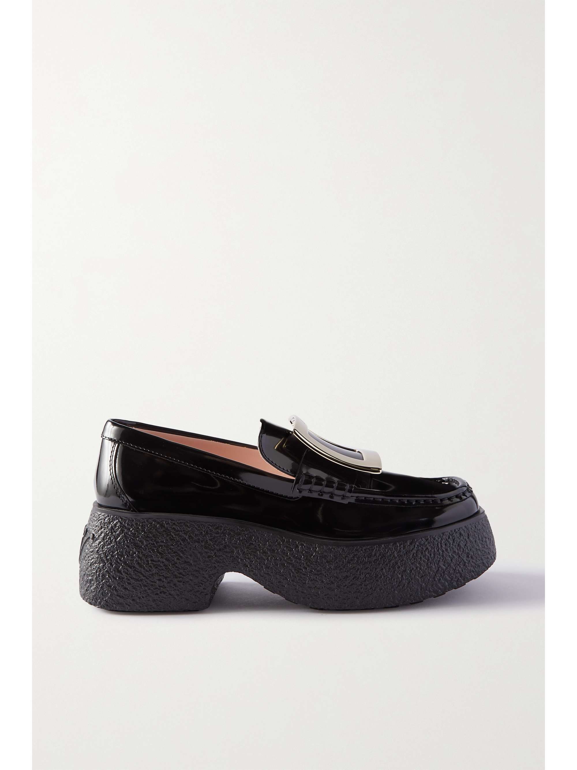 ROGER VIVIER Viv Ranger embellished patent-leather loafers
