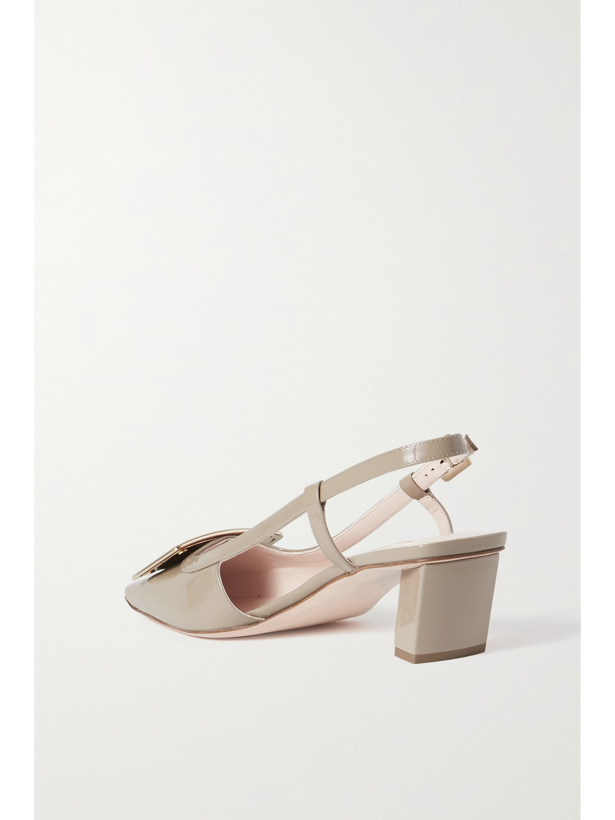 Shop Roger Vivier Belle Vivier Patent-leather Slingback Pumps In Brown