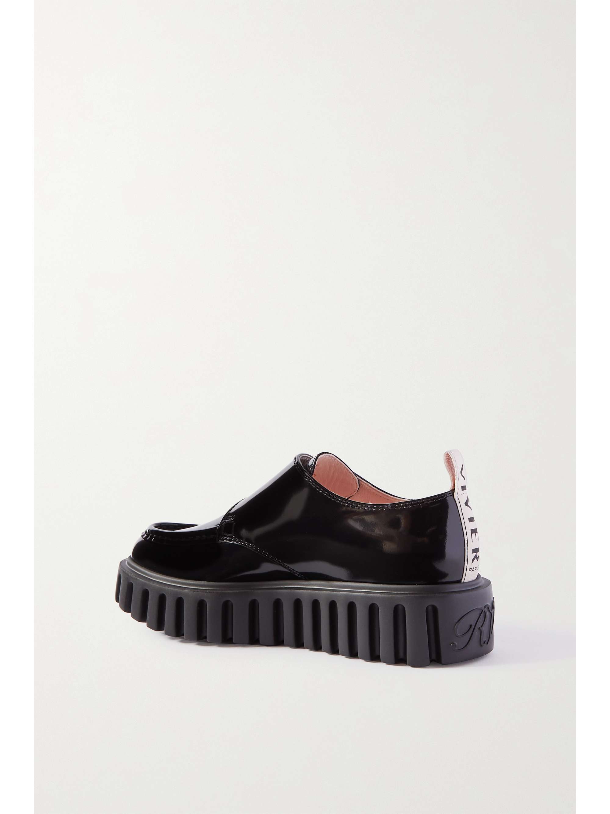 ROGER VIVIER Viv embellished patent-leather loafers