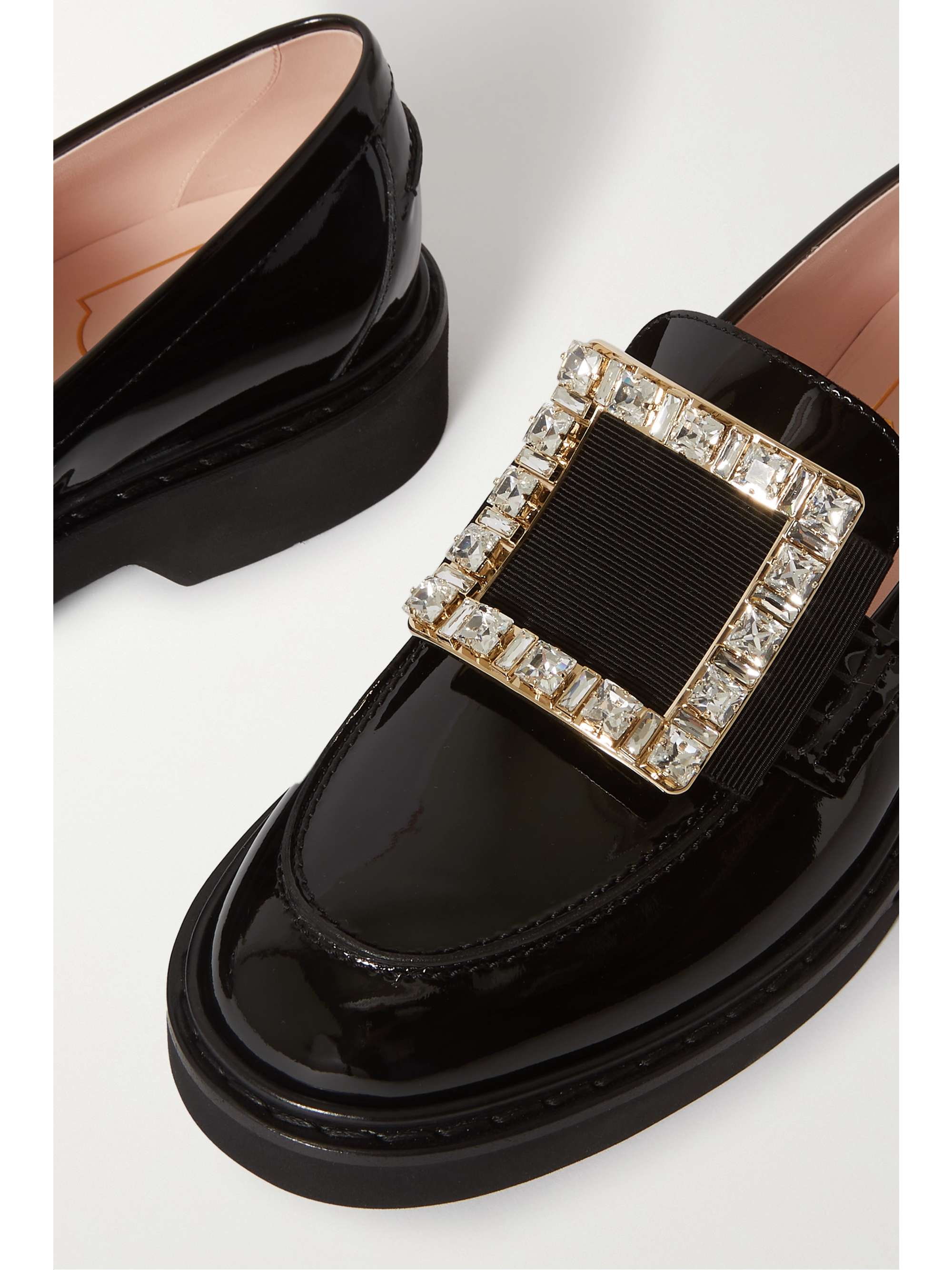 ROGER VIVIER Viv Rangers 搭扣漆皮乐福鞋