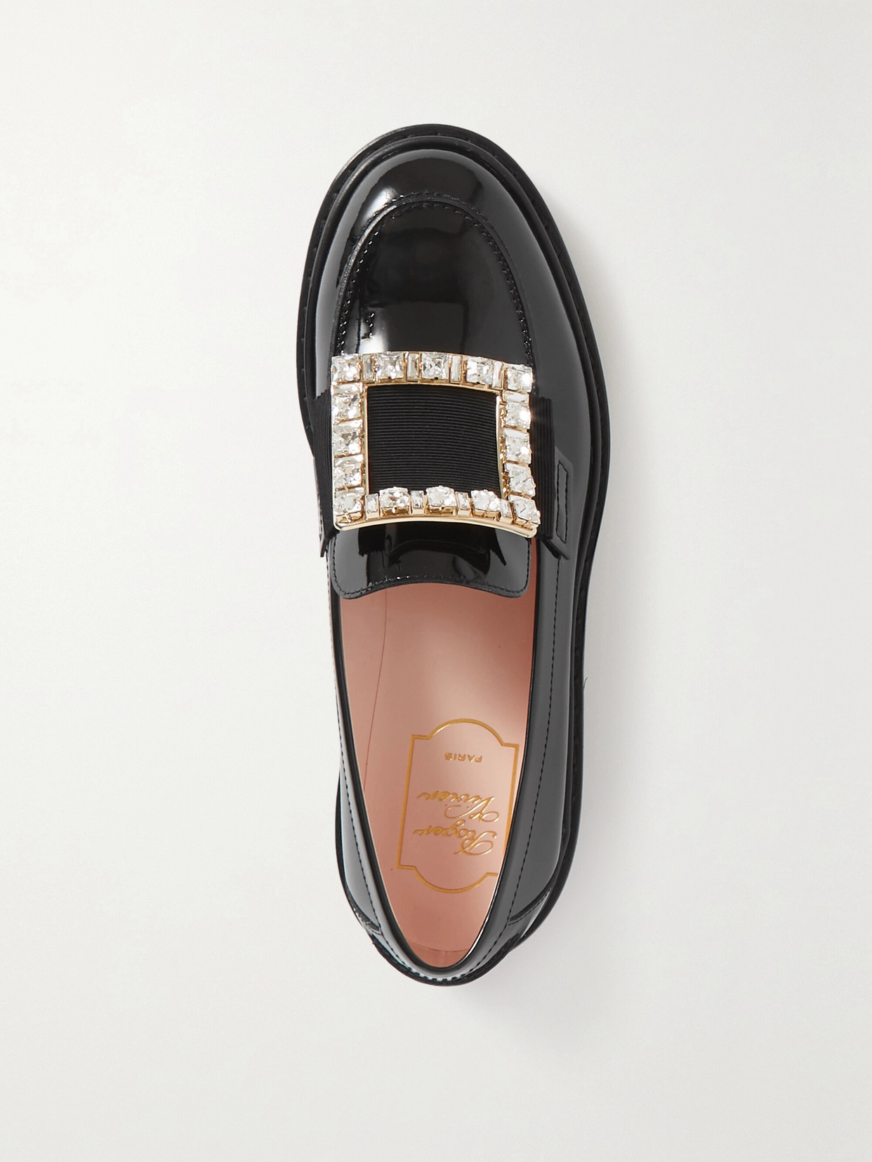 Roger Vivier Viv Rangers Buckled Patent-leather Loafers In Black