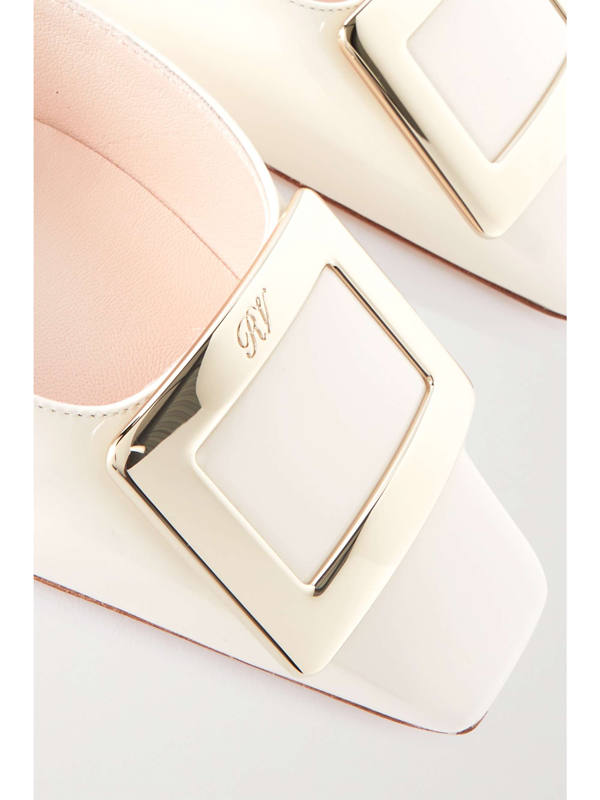 ROGER VIVIER Belle Vivier patent-leather mules