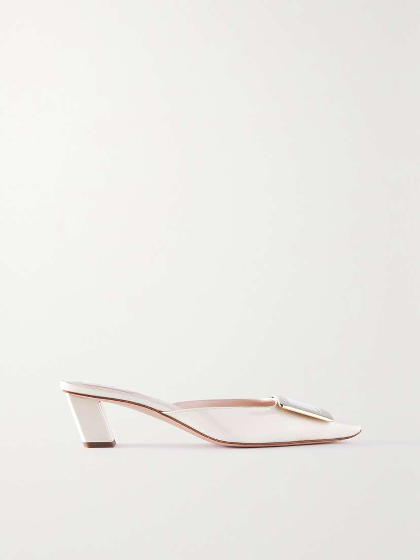 Roger Vivier Belle Vivier Patent-leather Mules