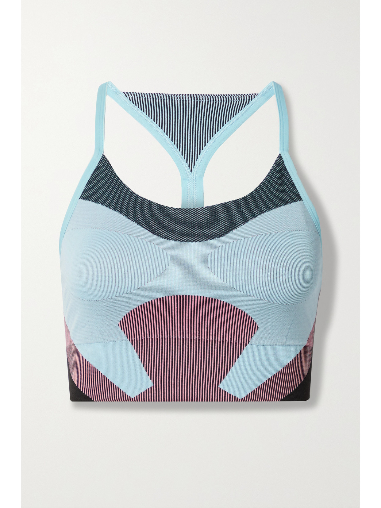 Adidas By Stella Mccartney + Net Sustain Asmc True Strength Recycled Stretch-knit Sports Bra In Blue