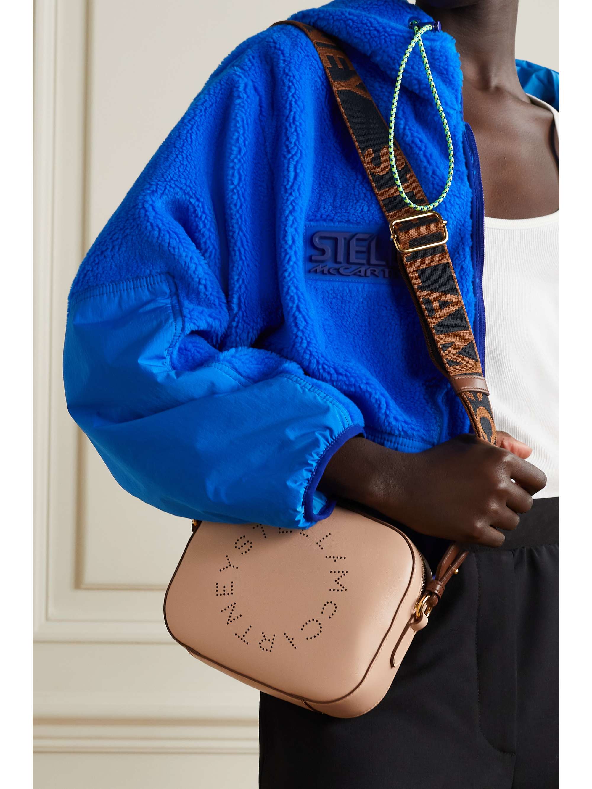 STELLA MCCARTNEY Perforated vegetarian leather camera bag NETAPORTER