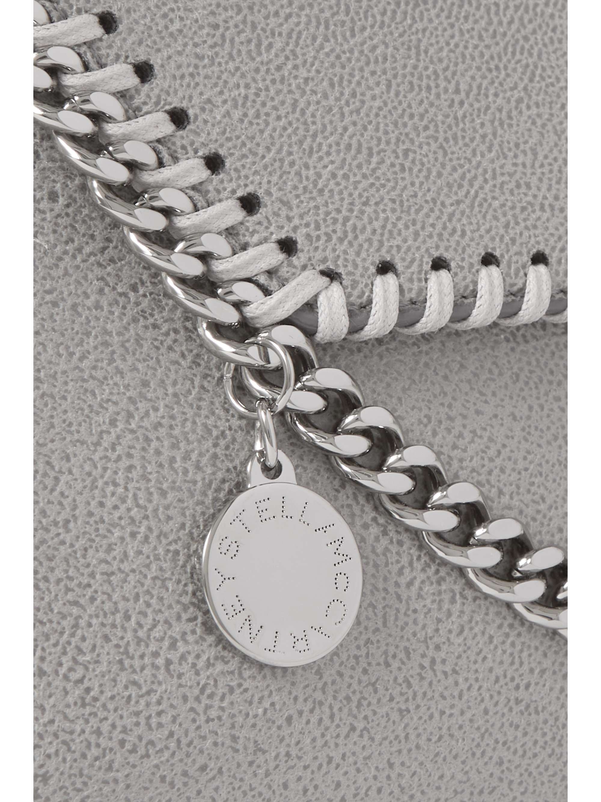 STELLA MCCARTNEY The Falabella mini faux brushed-leather shoulder bag