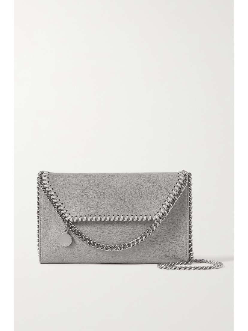 Stella McCartney The Falabella Mini Vegetarian Brushed-leather Shoulder Bag