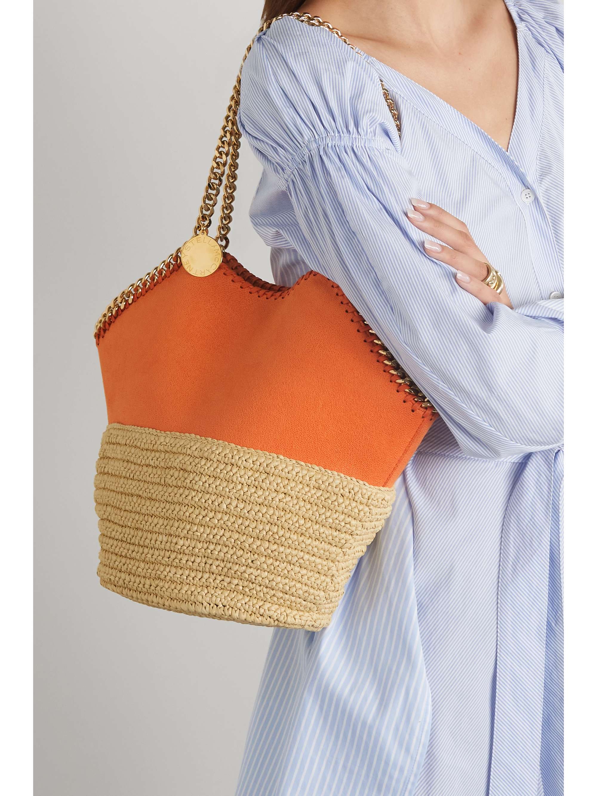 falabella raffia tote