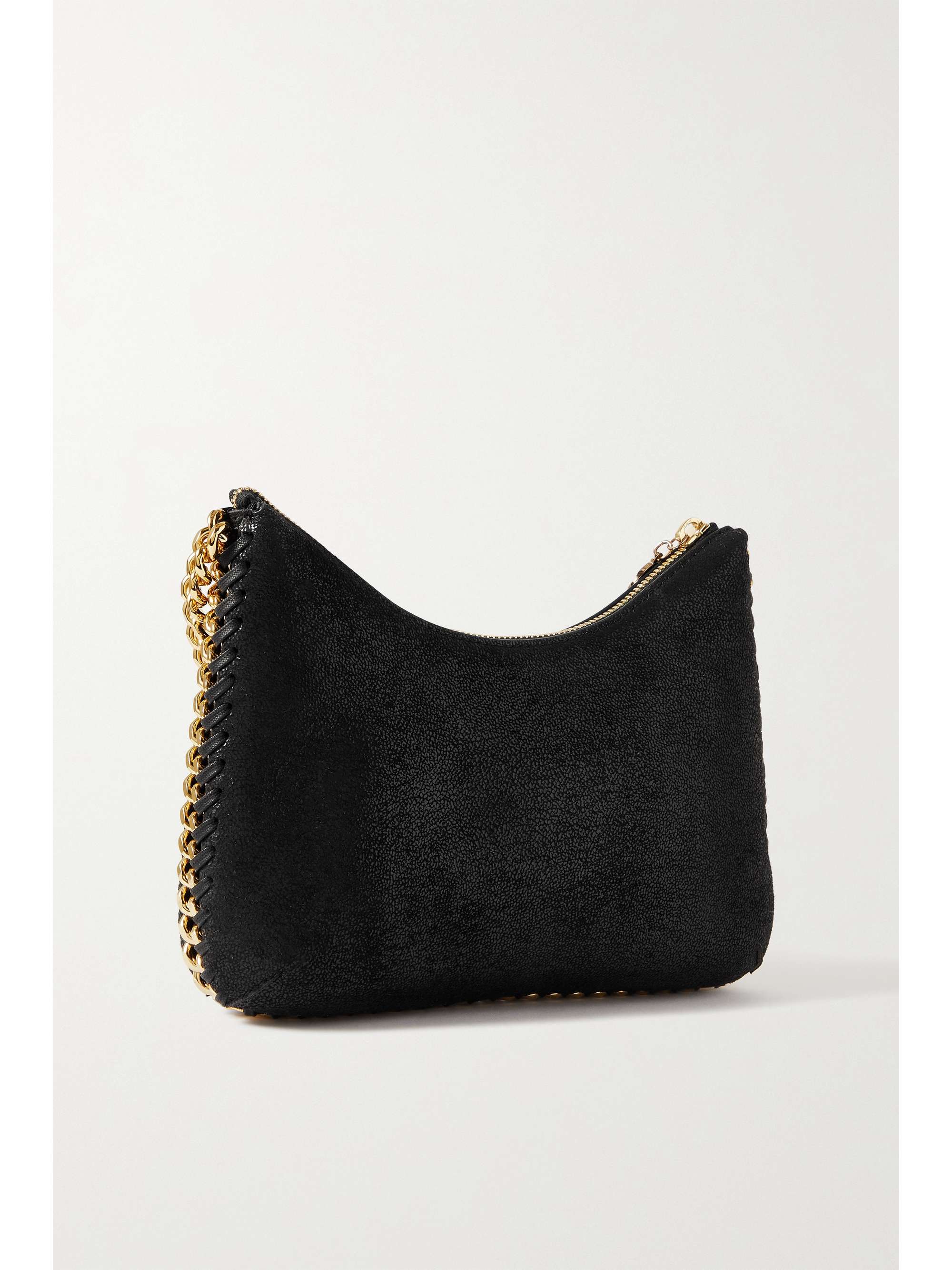 STELLA MCCARTNEY The Falabella Zip mini vegetarian brushed-leather shoulder bag