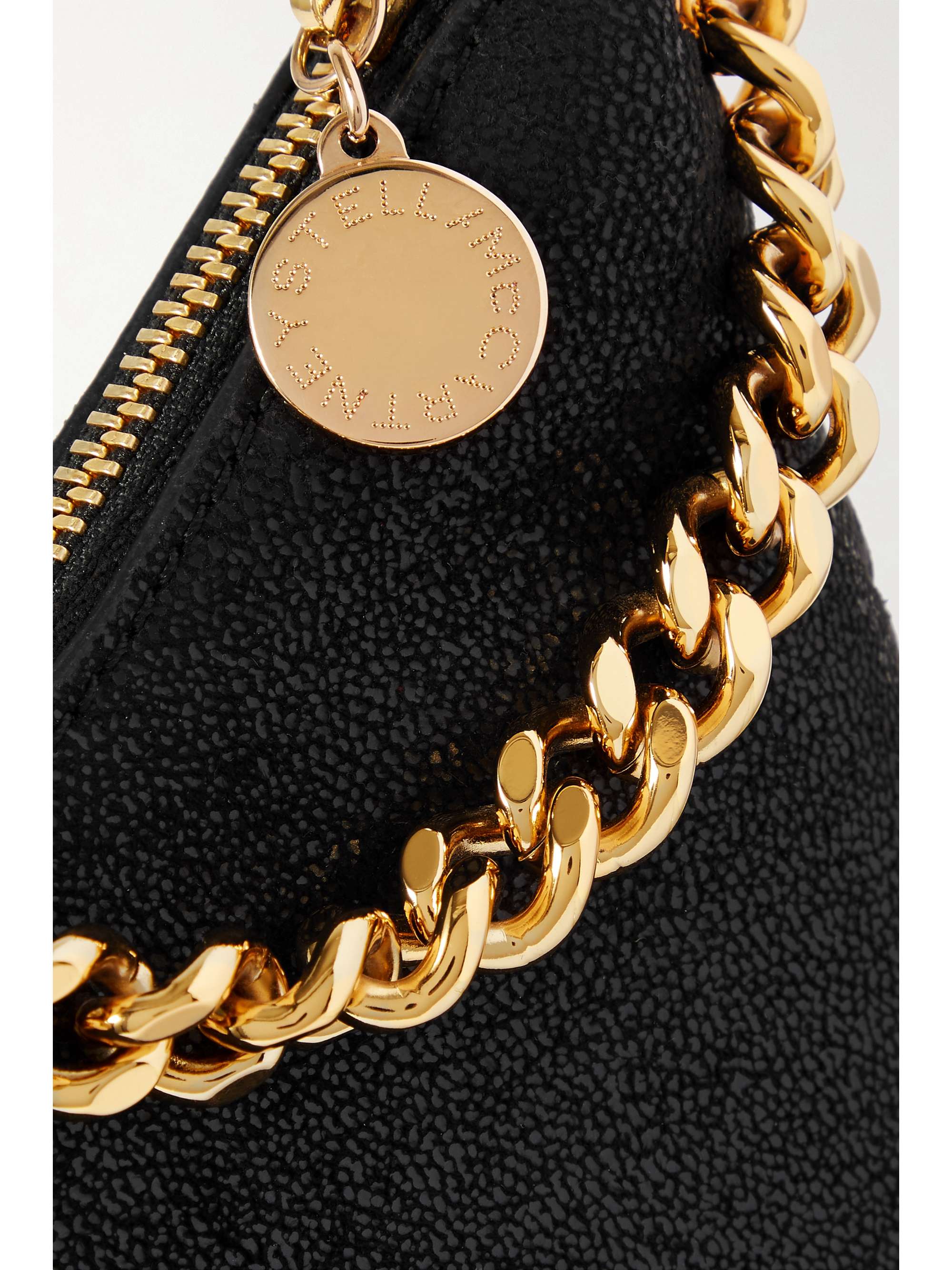 STELLA MCCARTNEY The Falabella Zip mini vegetarian brushed-leather shoulder bag