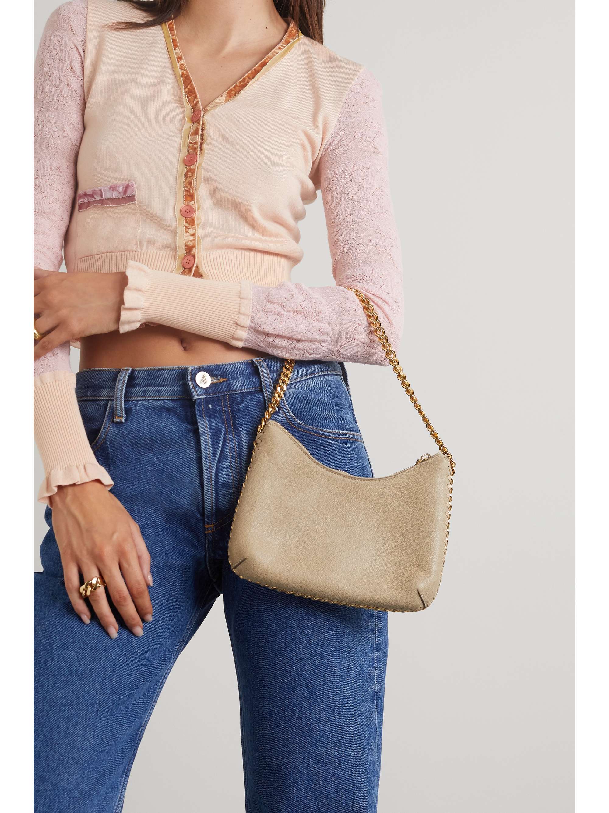 falabella zipped mini shoulder bag