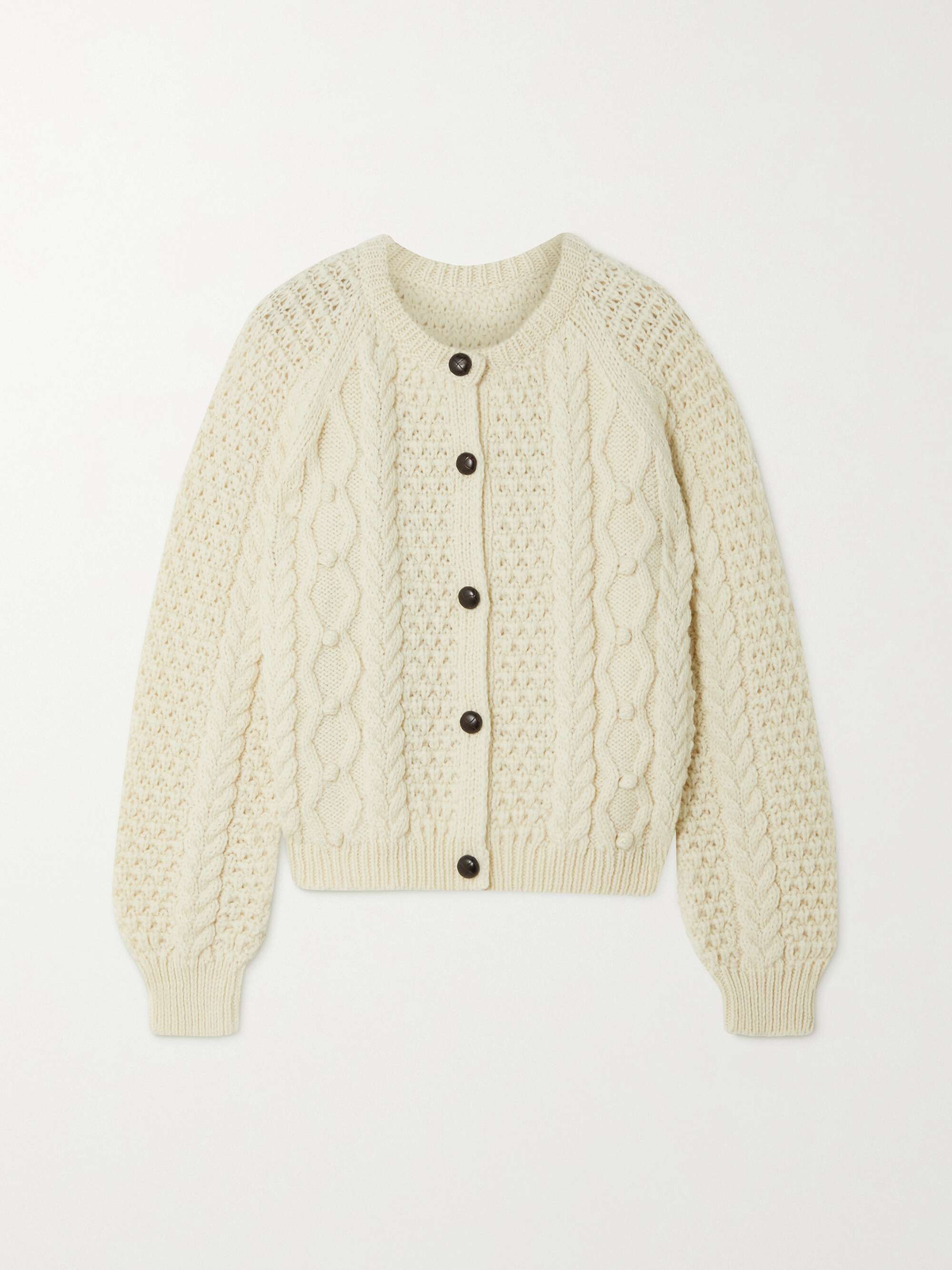 knitted wool cardigan