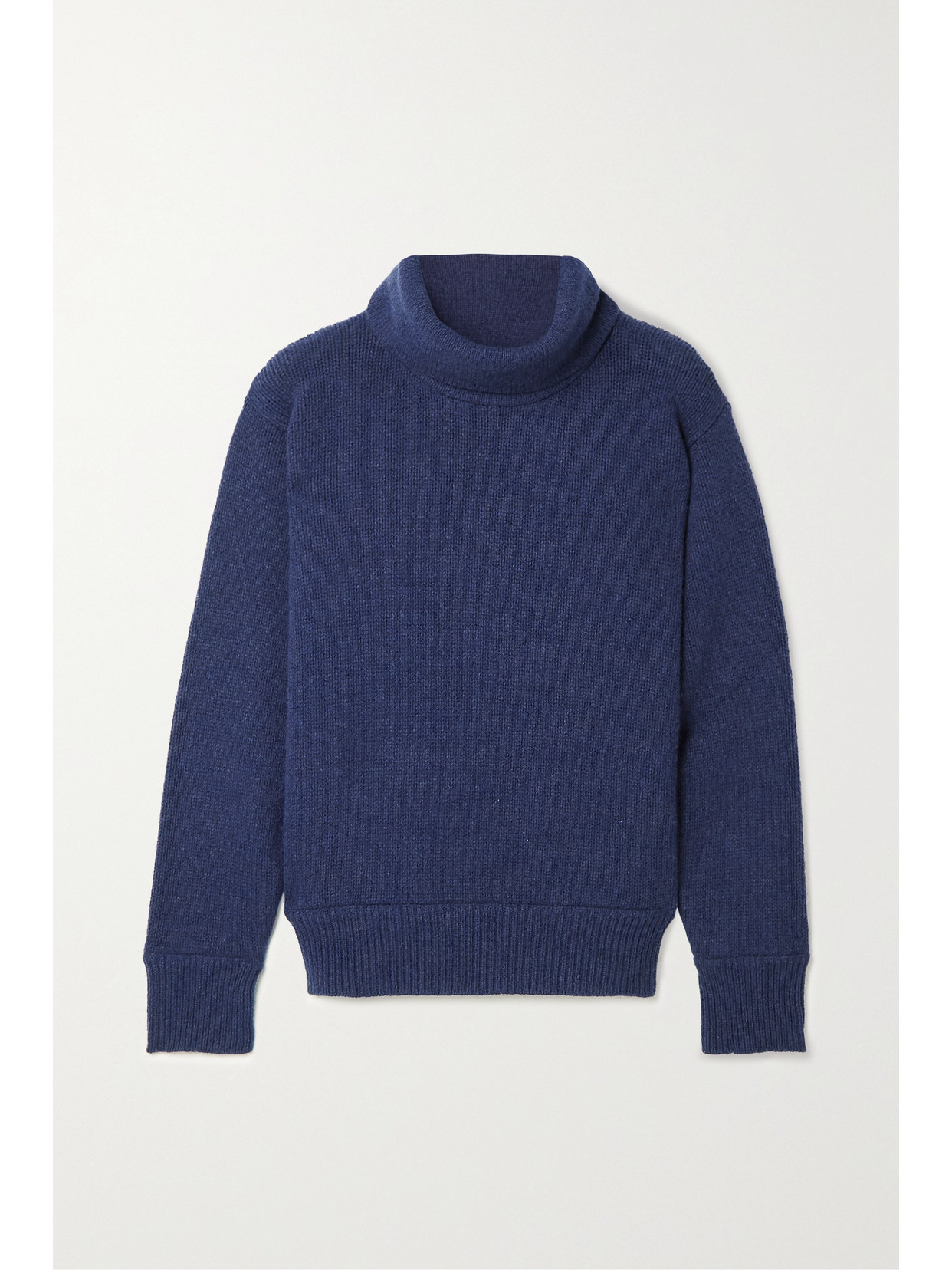 Les Tien Organic Cashmere Turtleneck Sweater - Blue