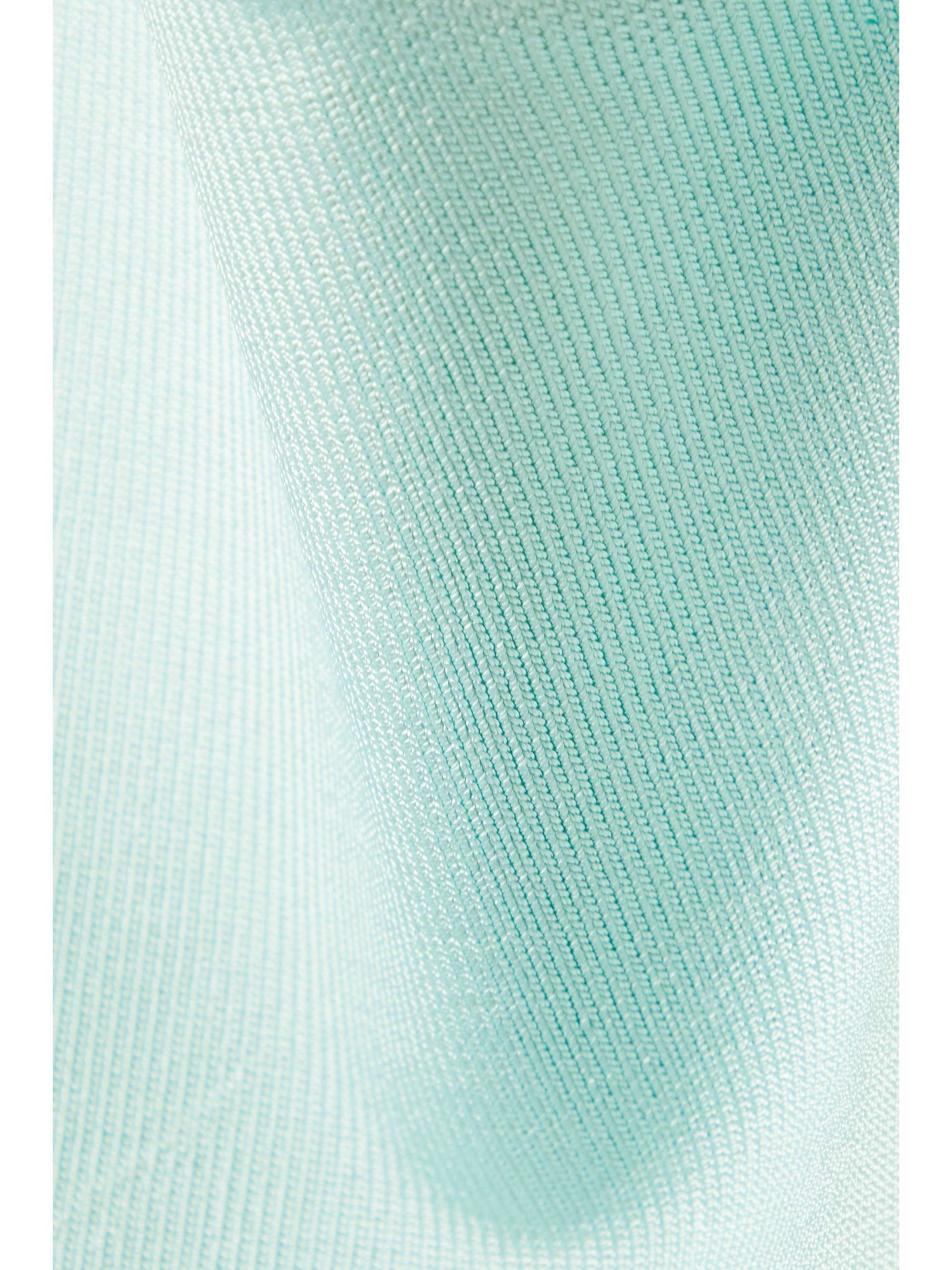 CALLE DEL MAR Cropped one-shoulder stretch-knit top