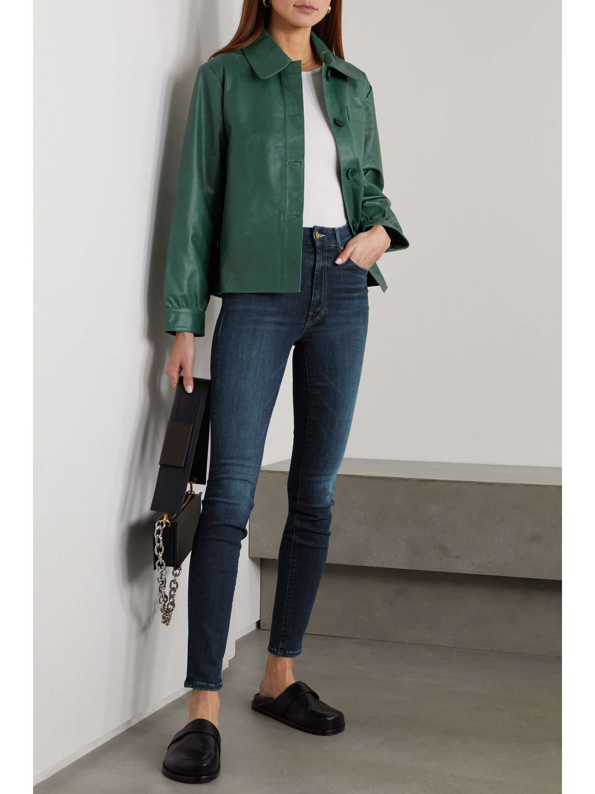 MOTHER The Looker high-rise cropped skinny jeans