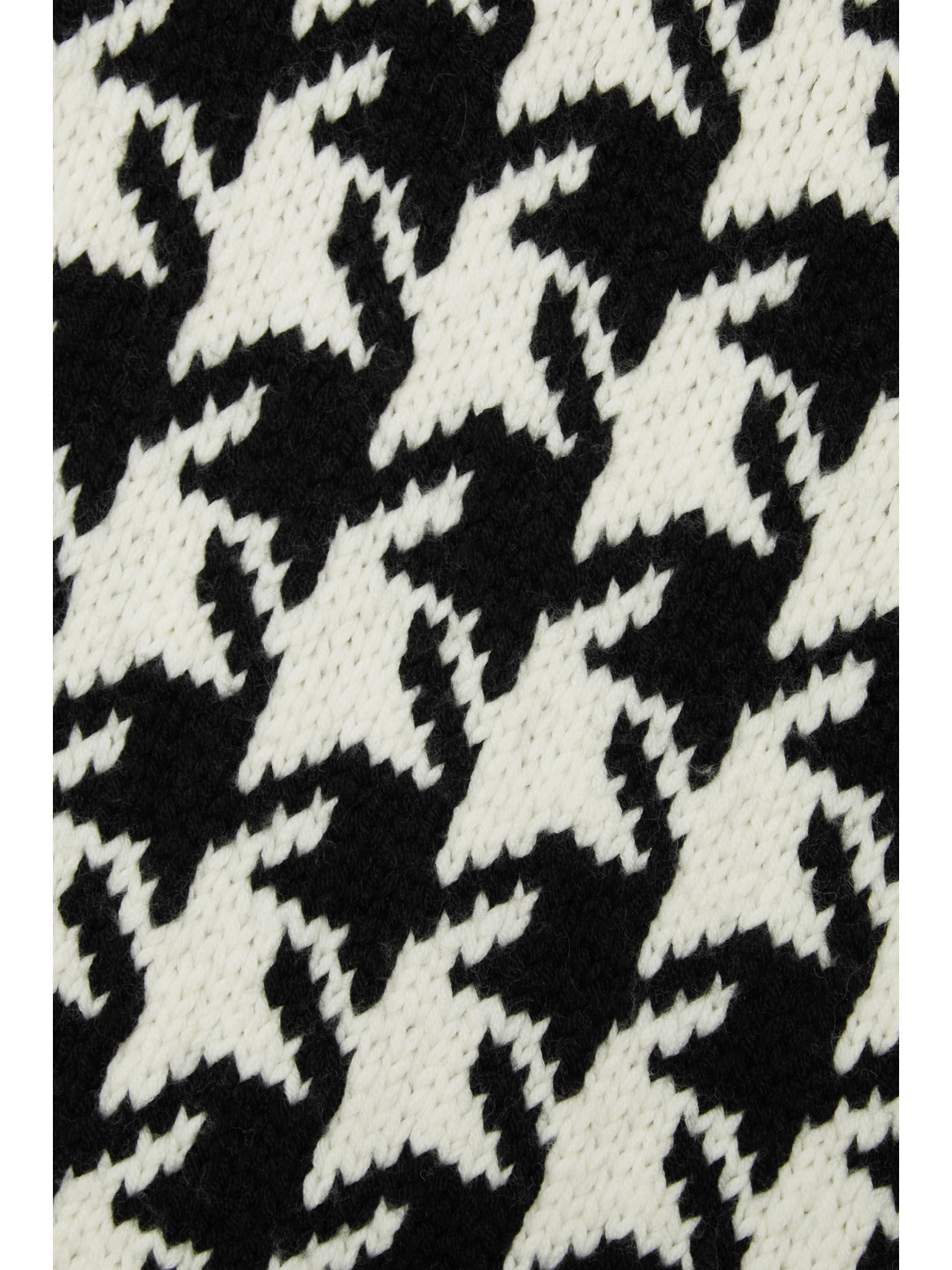 Nili Lotan Juliette Houndstooth Wool-blend Turtleneck Sweater In Black