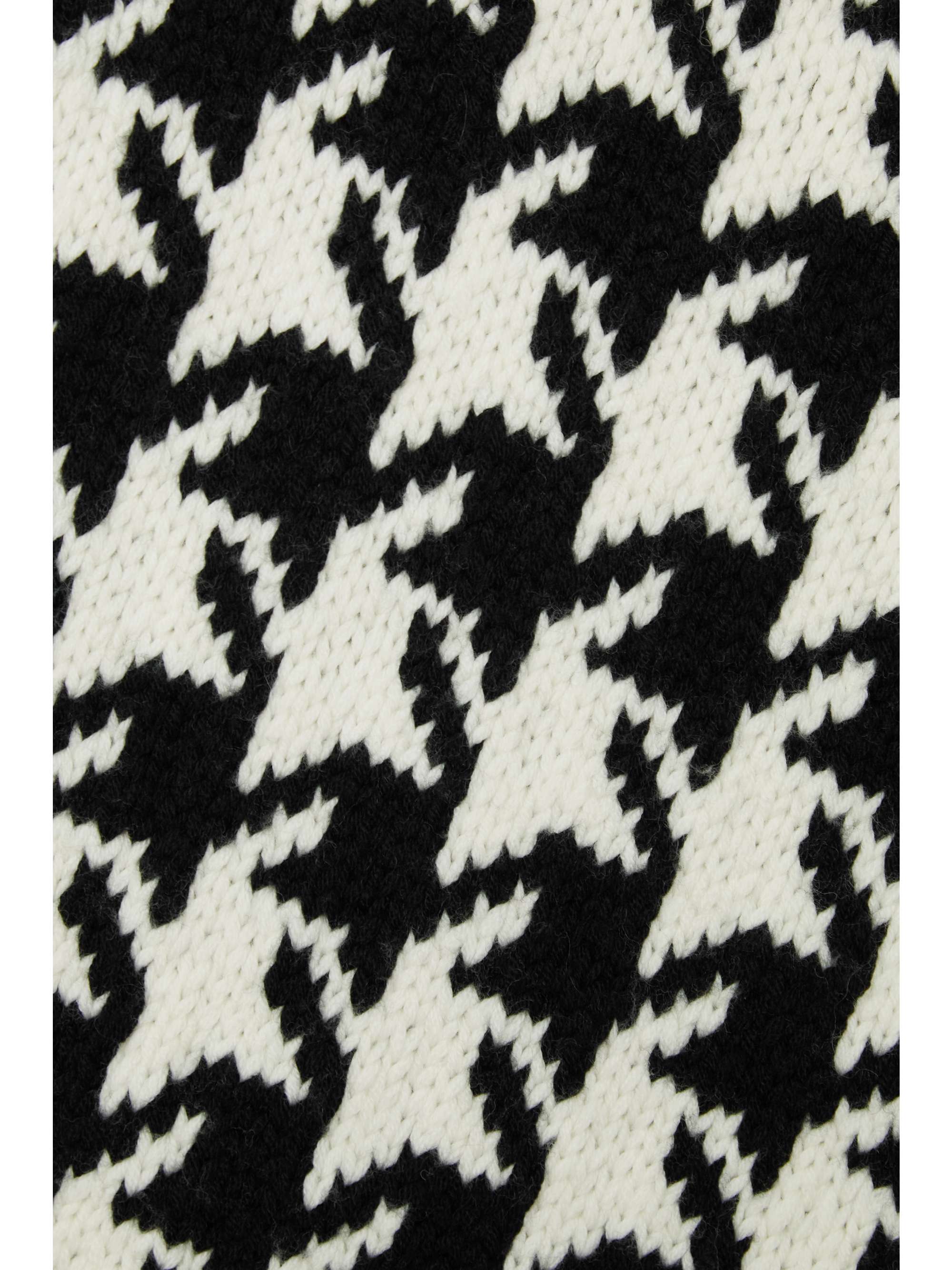 NILI LOTAN Juliette houndstooth wool-blend turtleneck sweater