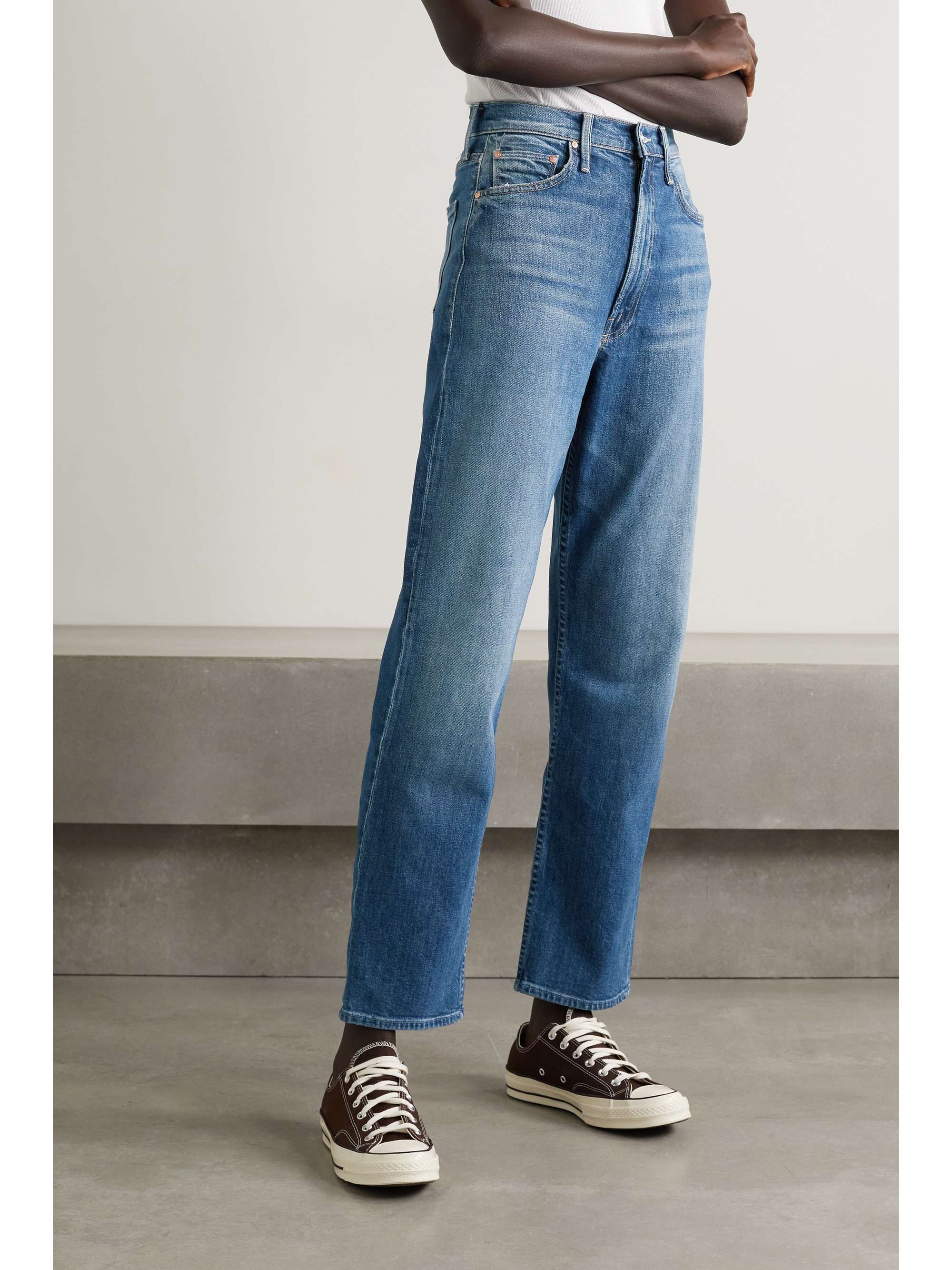 high-rise straight-leg jeans | MOTHER 