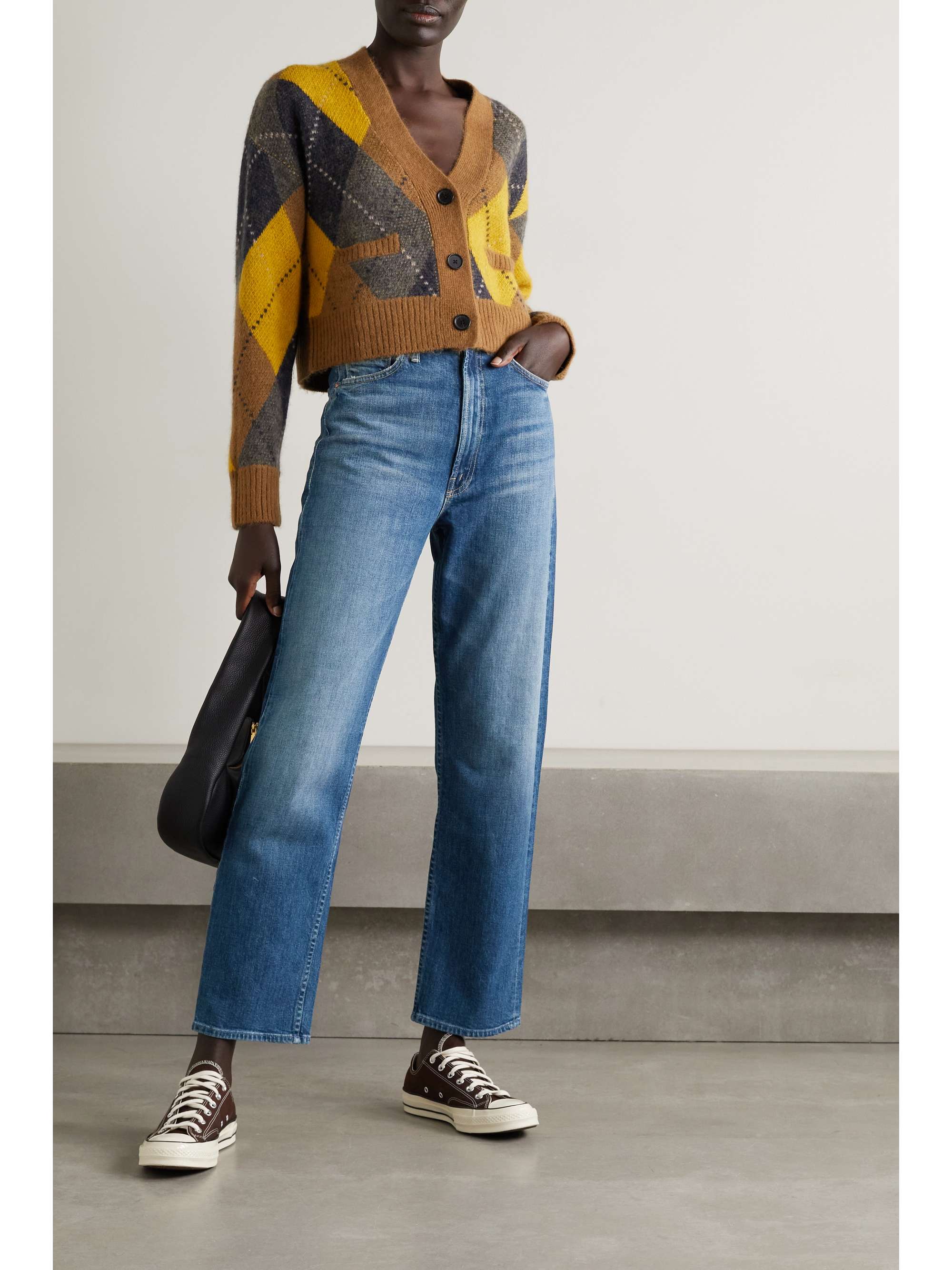 high-rise straight-leg jeans | MOTHER 