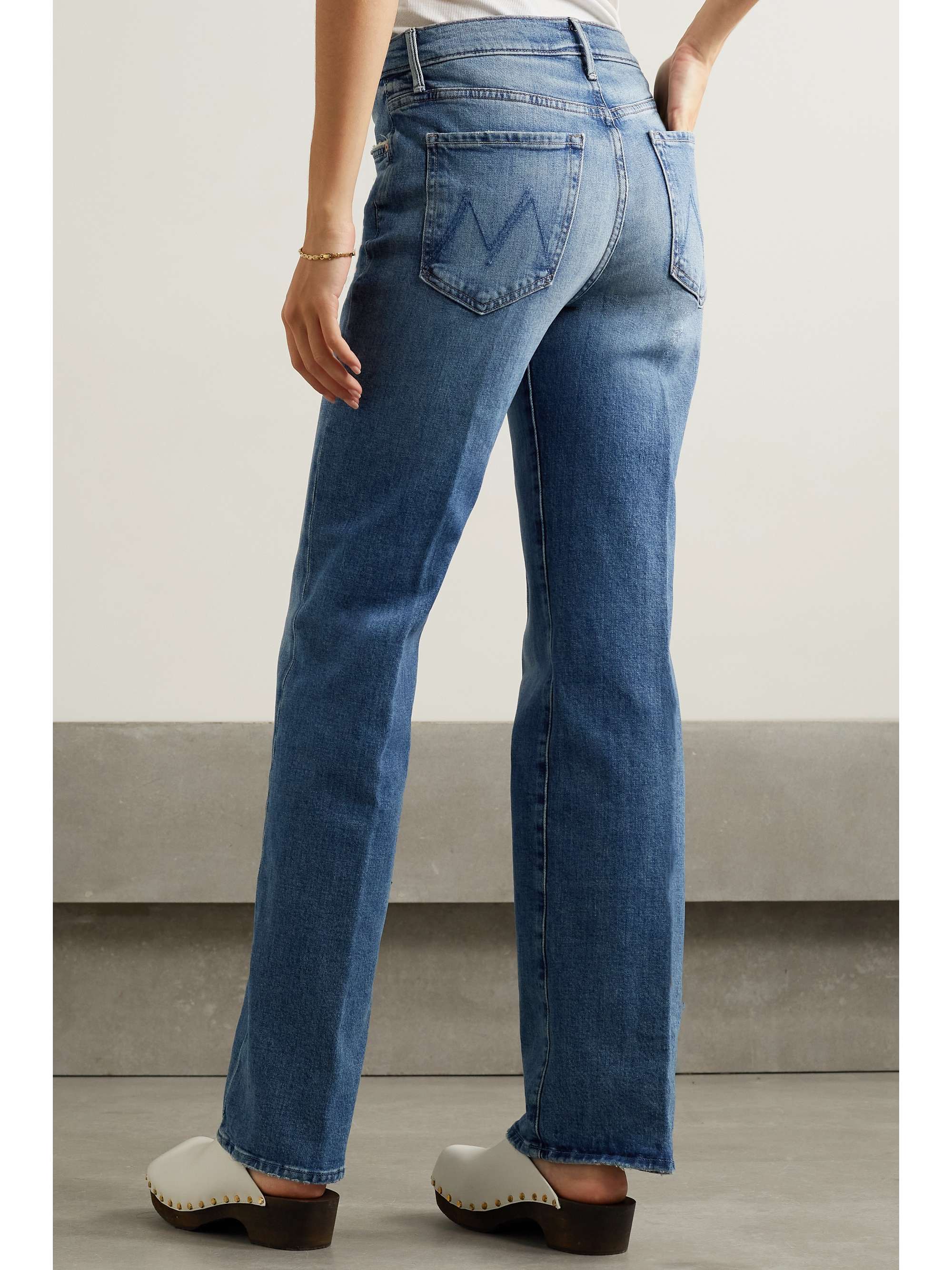 Blue The Kick It distressed high-rise 