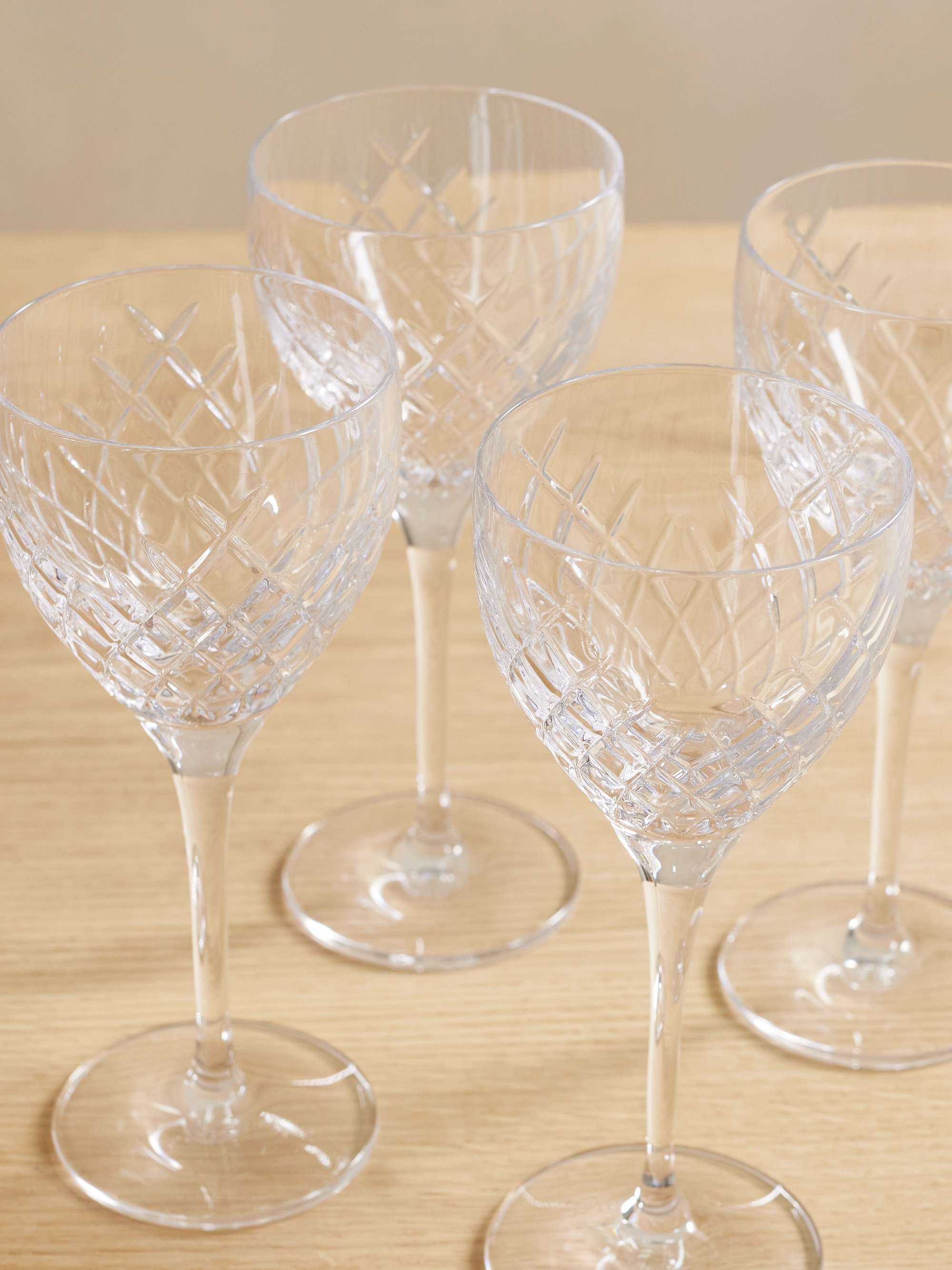 Barwell Cut Crystal Champagne Coupe, Set of Four - Soho Home