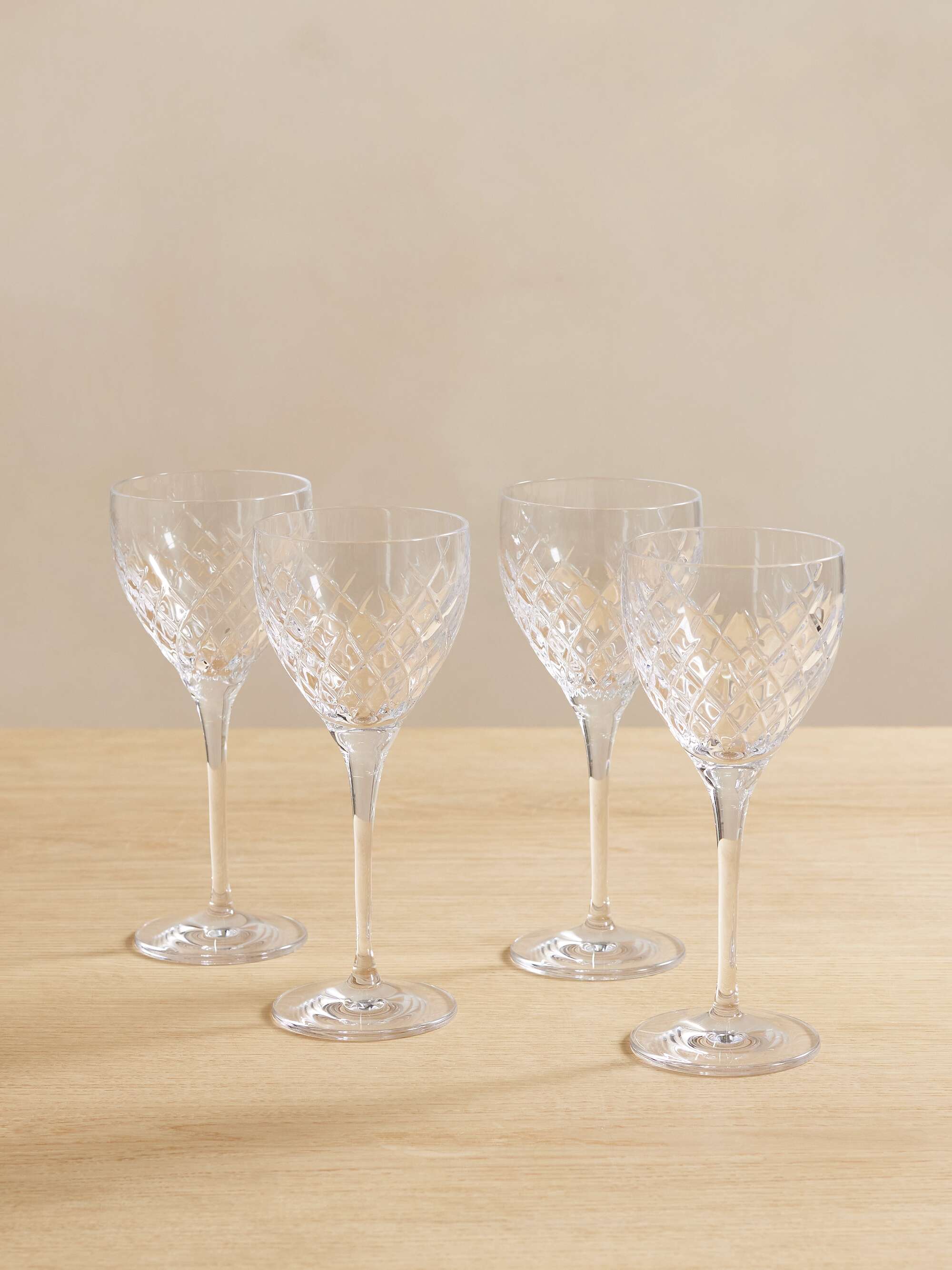 Barwell Cut Crystal Champagne Coupe, Set of Four - Soho Home